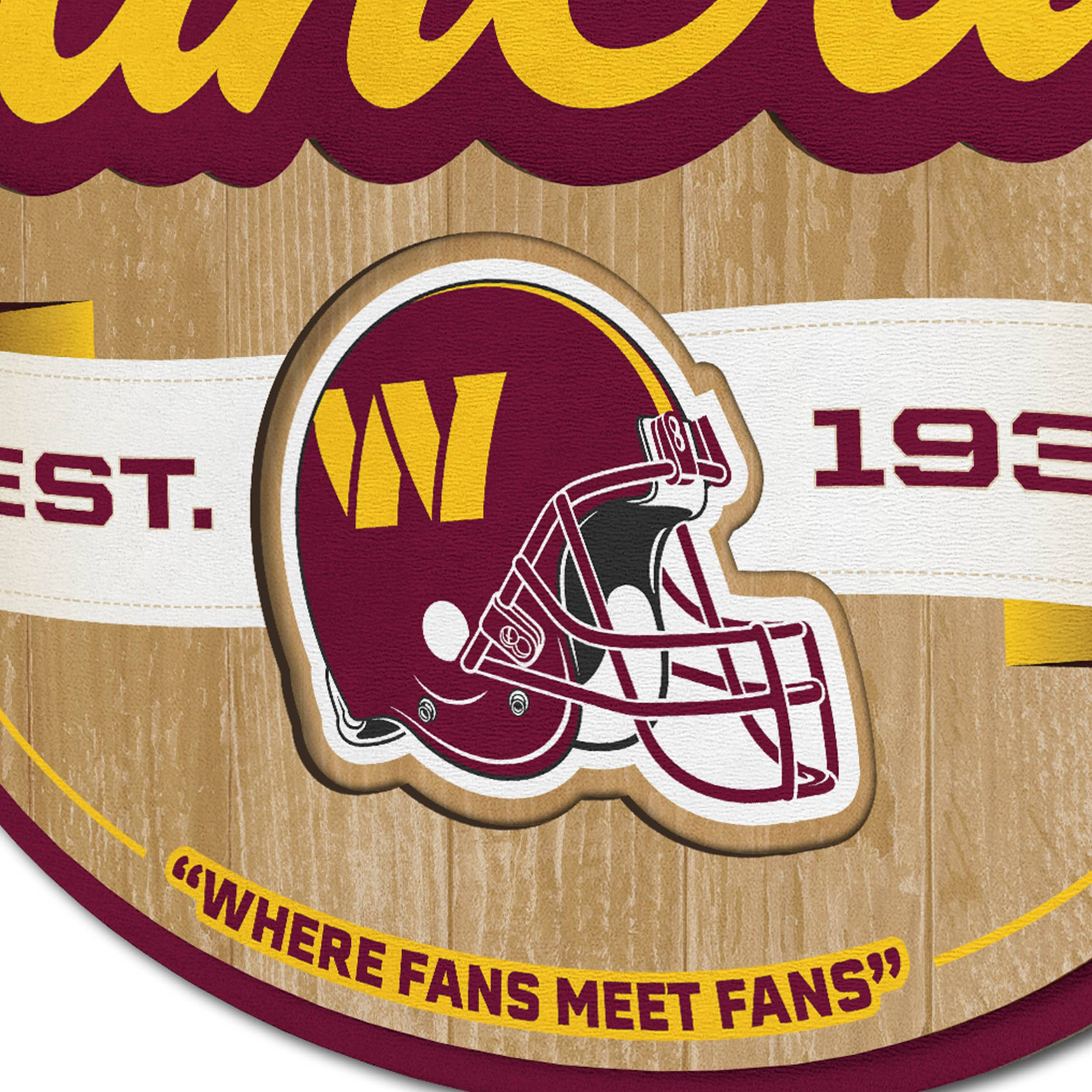 YouTheFan NFL Washington Commanders 3D Logo Series Wall Art