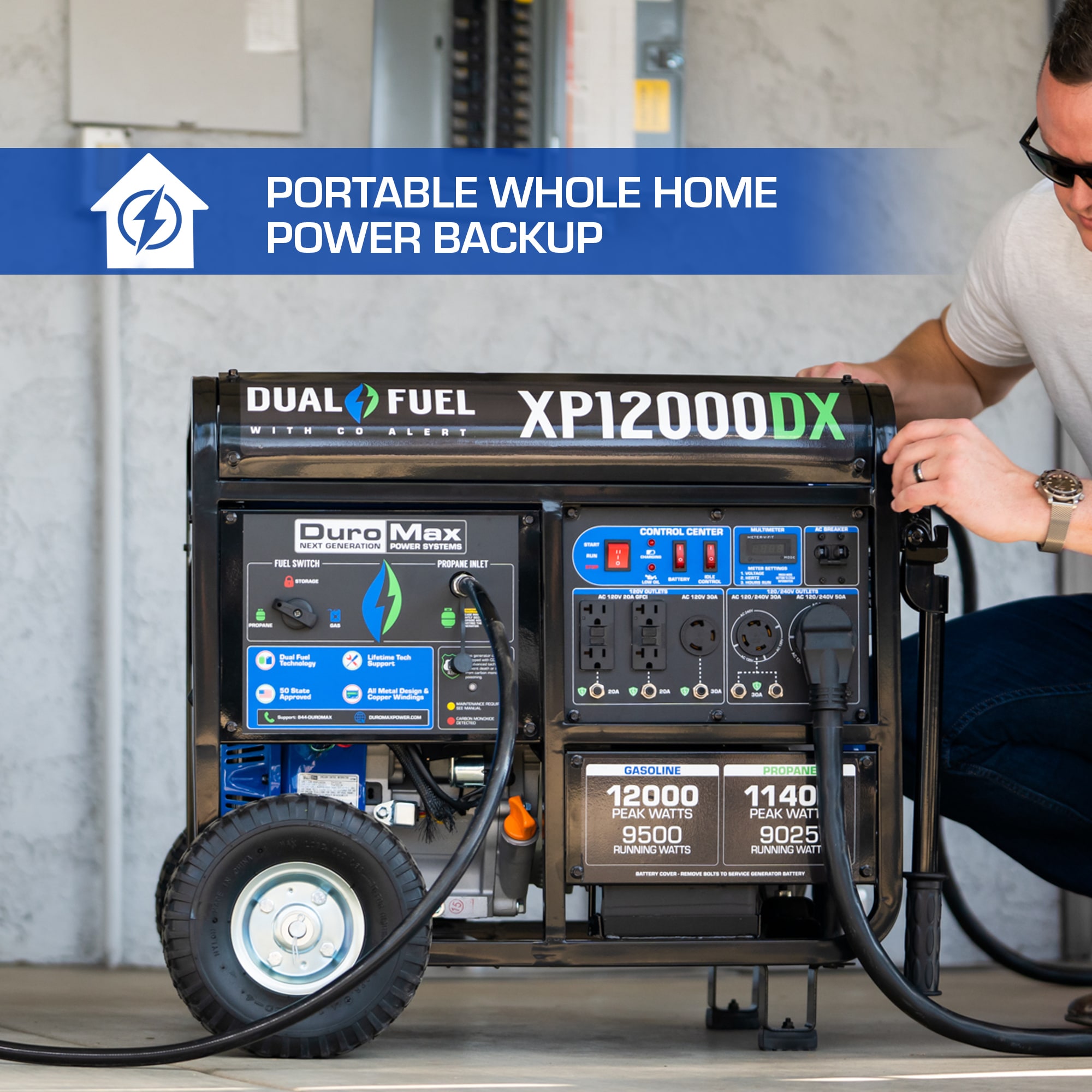 DuroMax XP12000DX Portable-Generators - View #3