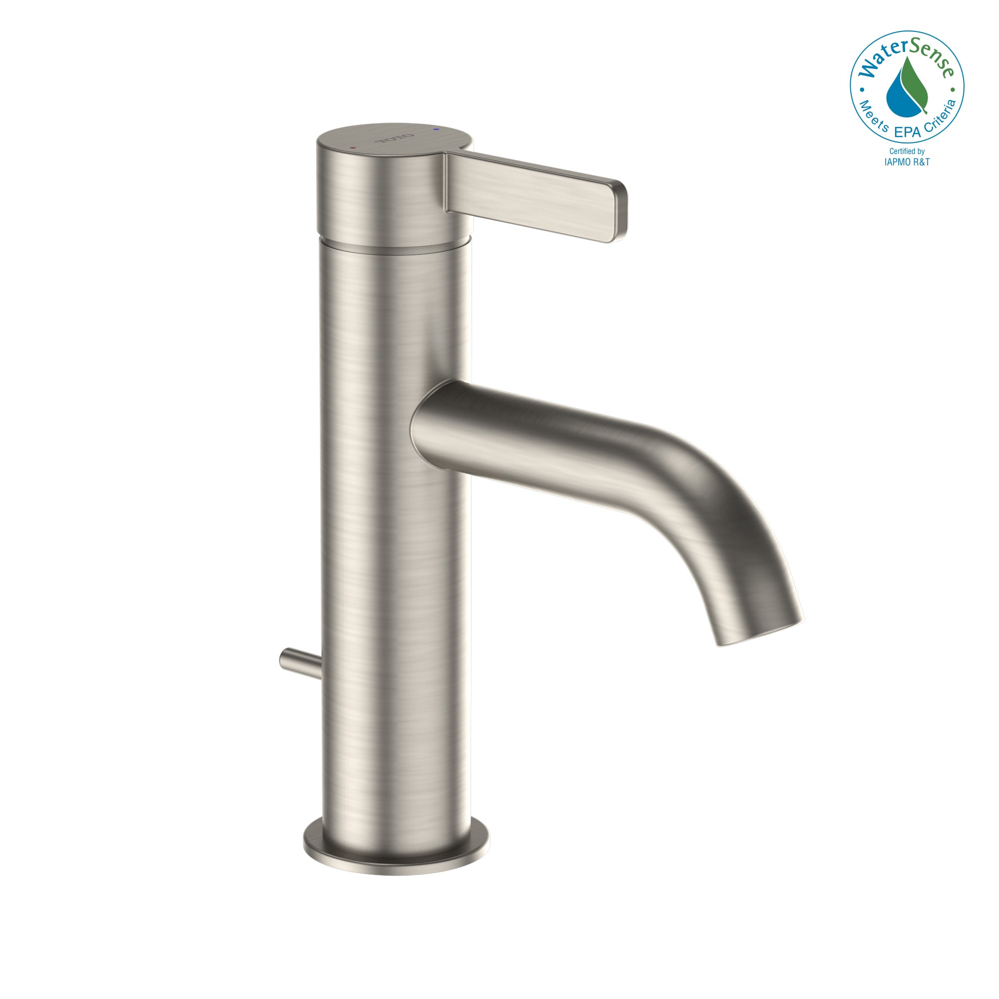 TOTO TLG11301U-BN Global Brushed Nickel Single hole 1-handle WaterSense High-arc Commercial/Residential Handle Bathroom Sink Faucet with Drain