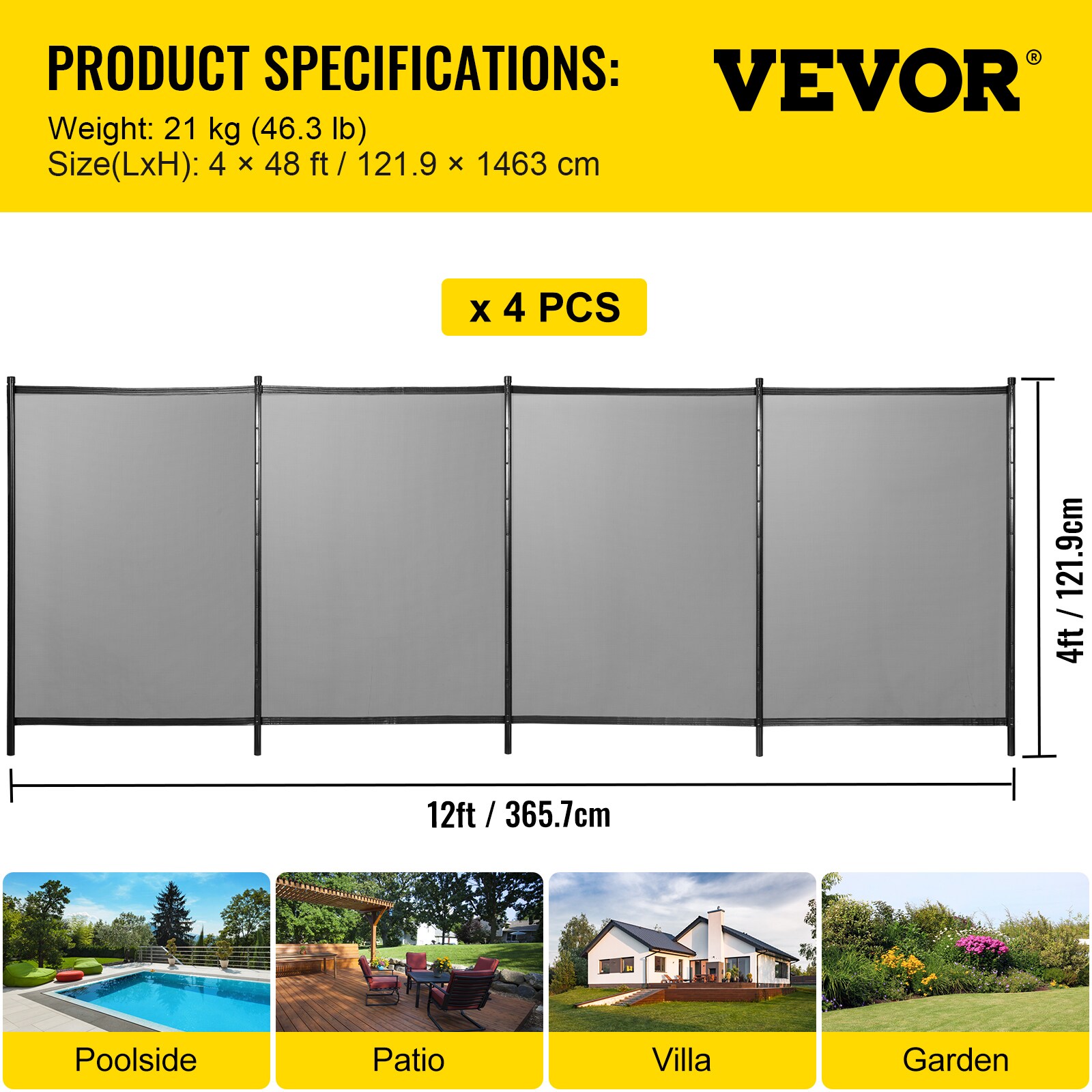 VEVOR KCXYCWLL448FT9UO3V0 Pool-Safety-Barrier-Panels - View #8