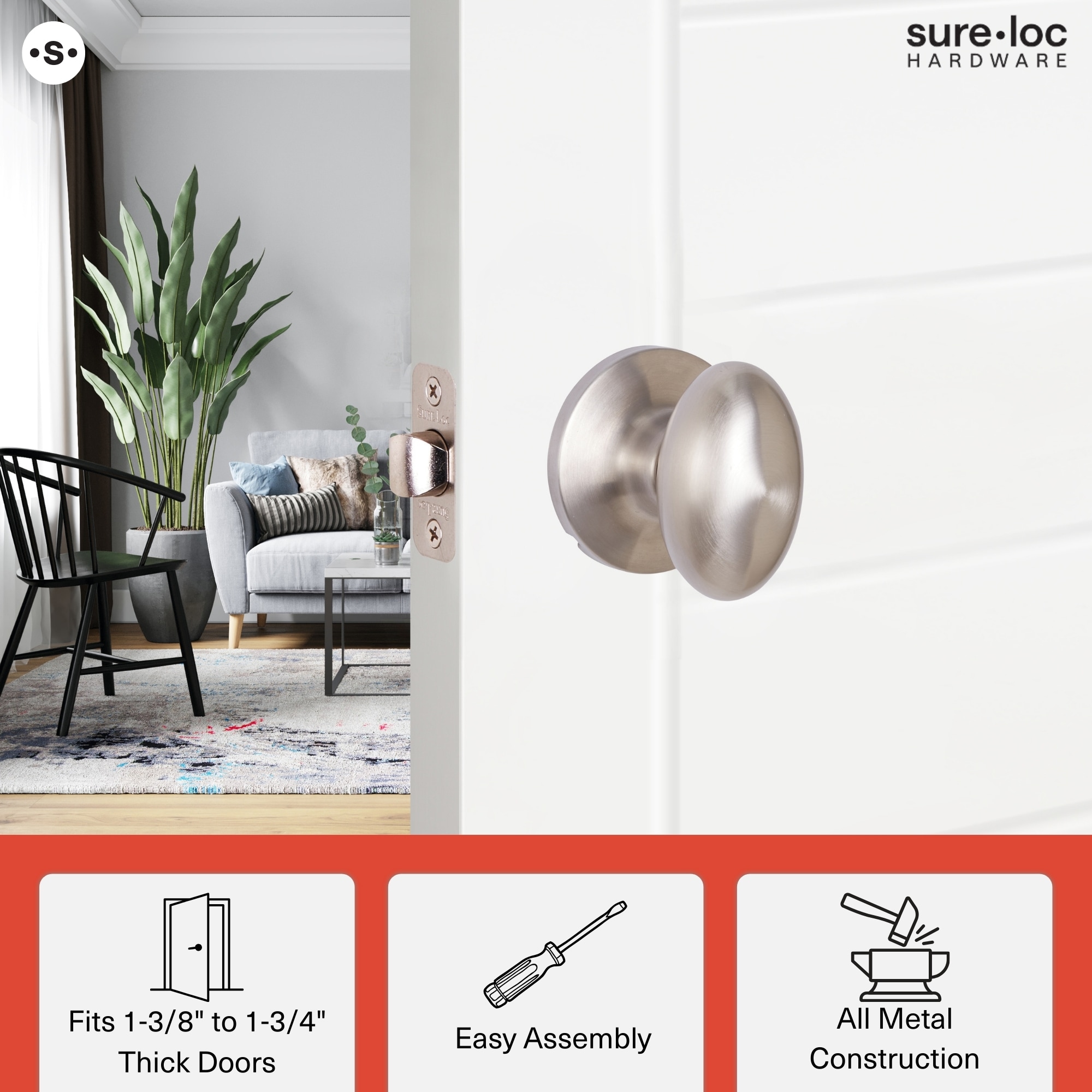 Sure-Loc Hardware AR102 15 Door-Knobs - View #8