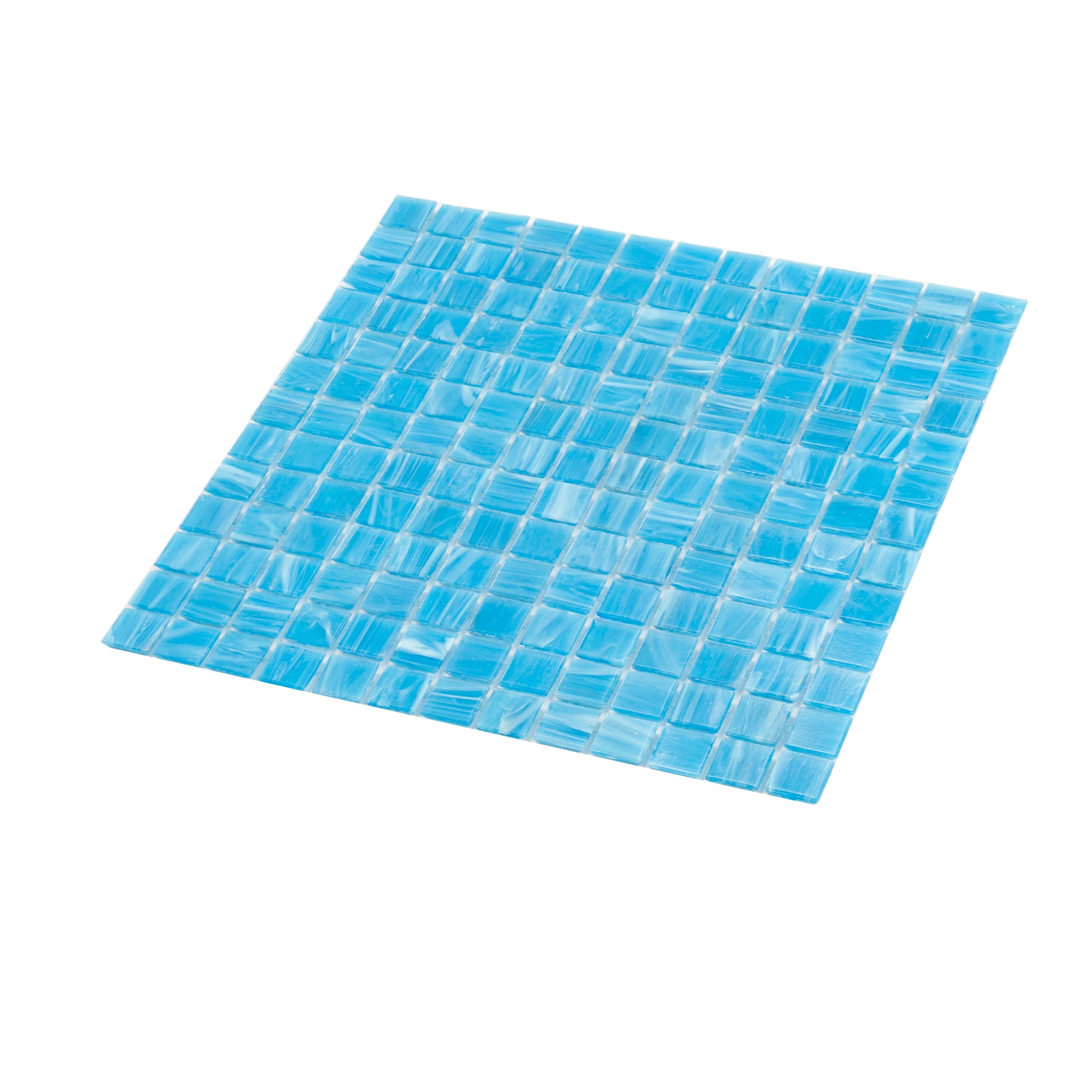 Celestial Dodger Blue Glossy Glass Mosaic Tile