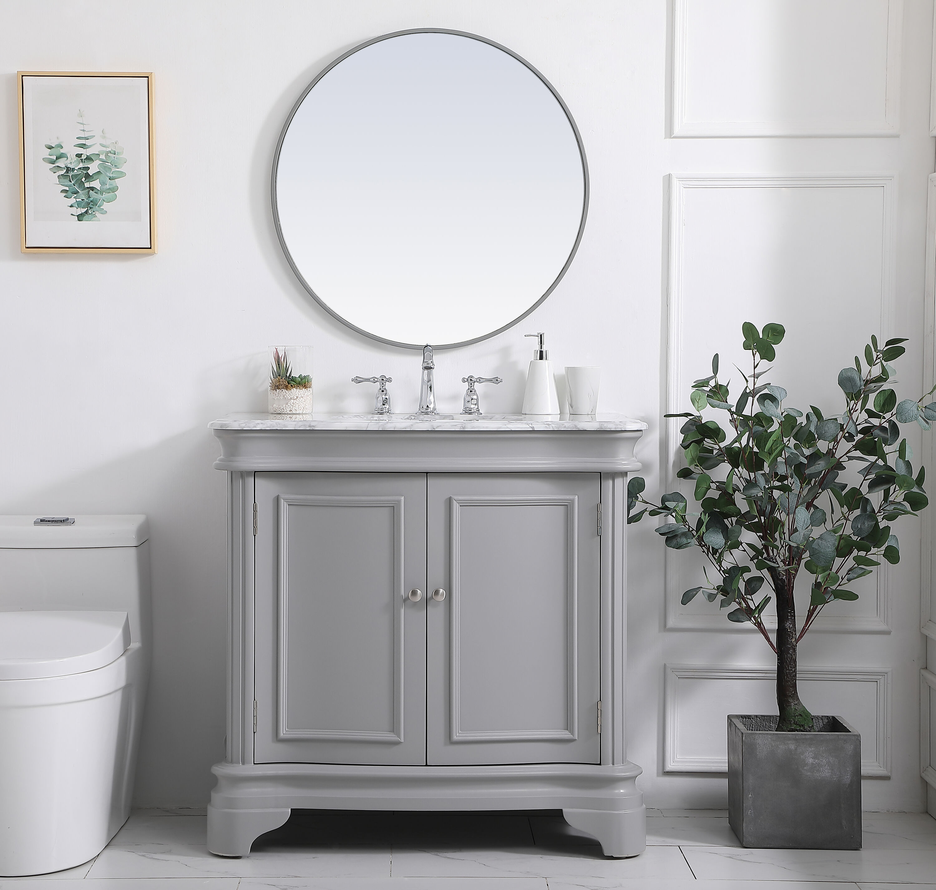 Elegant Decor HF156108GR Bath-Vanity-Combo - View #4