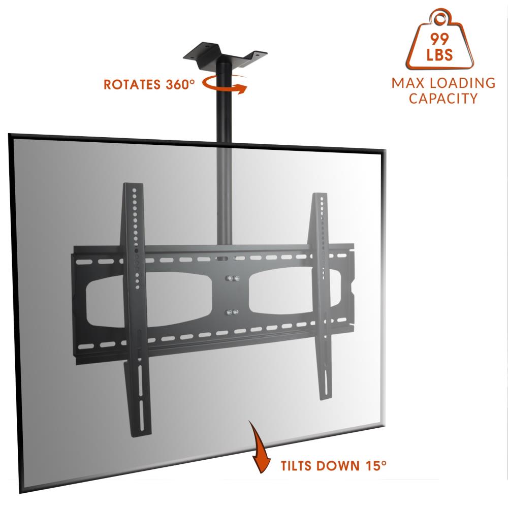 MegaMounts Fixed Indoor Ceiling Tv Mount Fits TVs up to 70-in (Hardware ...