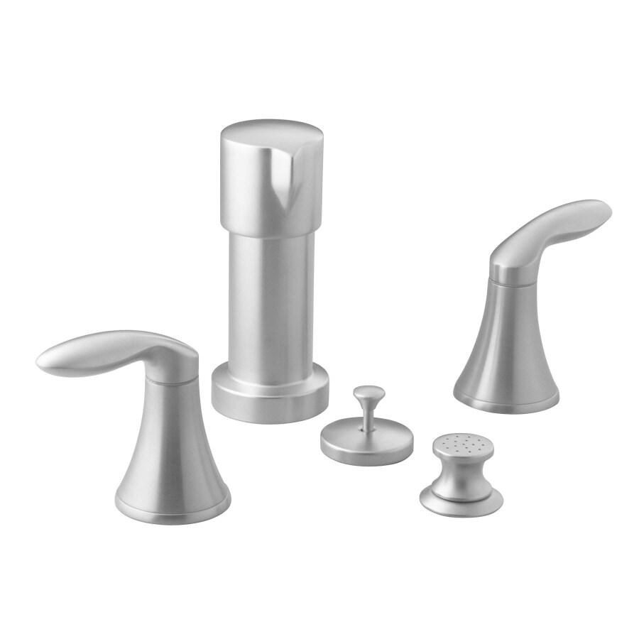 KOHLER Coralais Brushed Chrome Vertical Spray 4-hole Bidet Faucet at ...