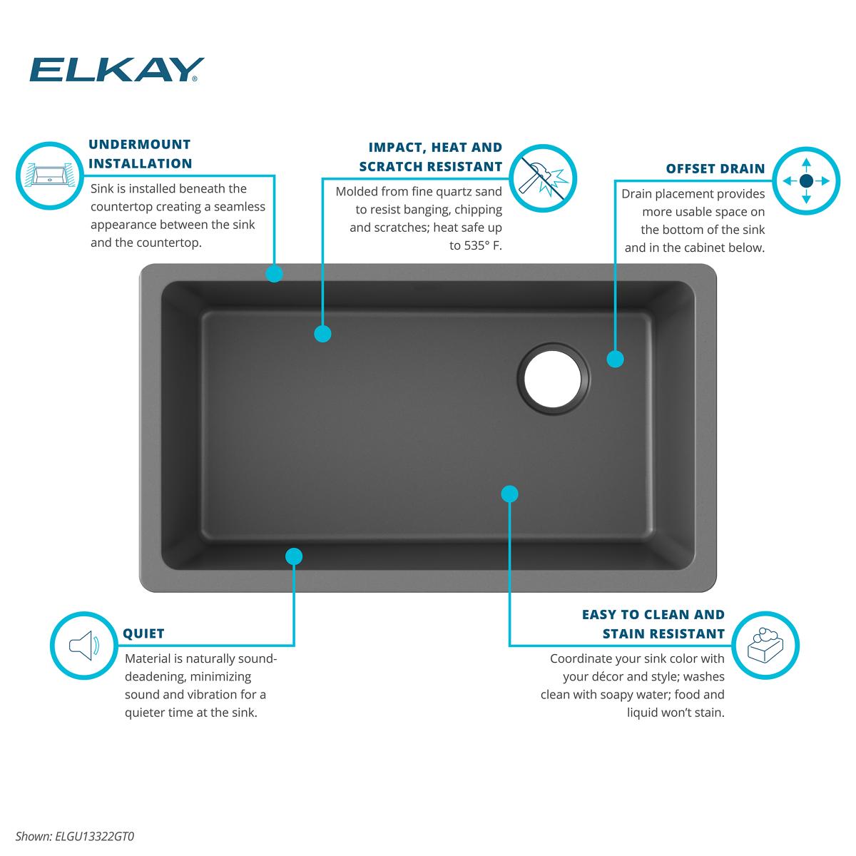 Elkay ELGU13322GT0 Kitchen-Sinks - View #3
