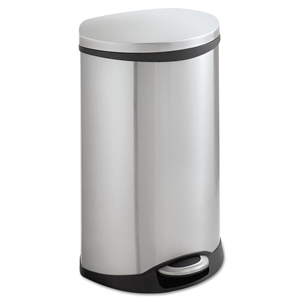 Hefty 12.8-Gallons Silver Plastic Touchless Kitchen Trash Can with