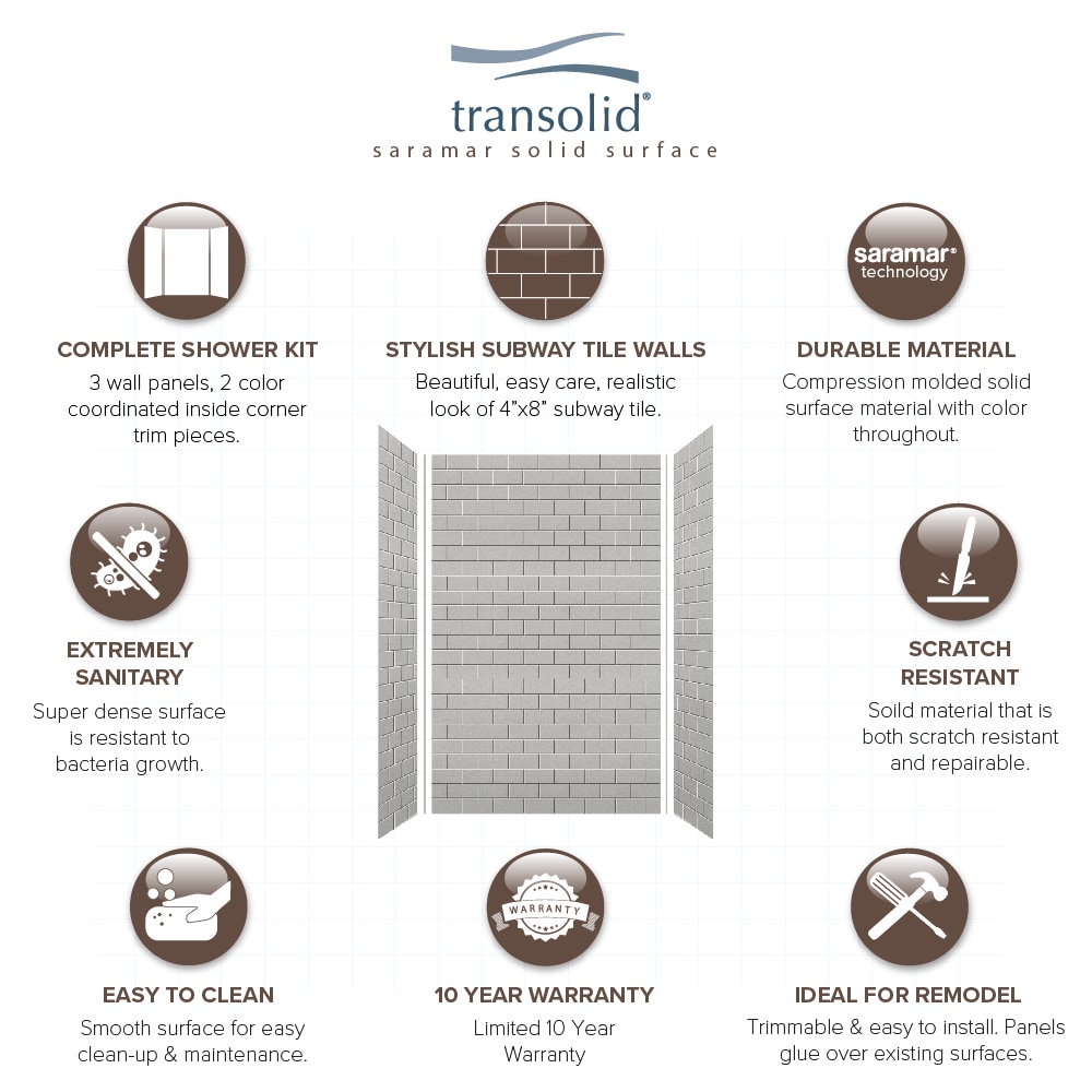 Transolid SWK603696-27 Shower-Wall-Surrounds - View #9