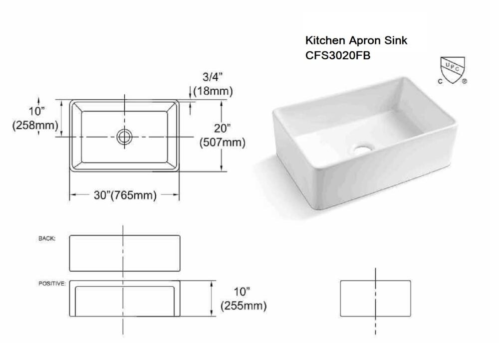 Kingsman Hardware CFS3020FB Kitchen-Sinks - View #6
