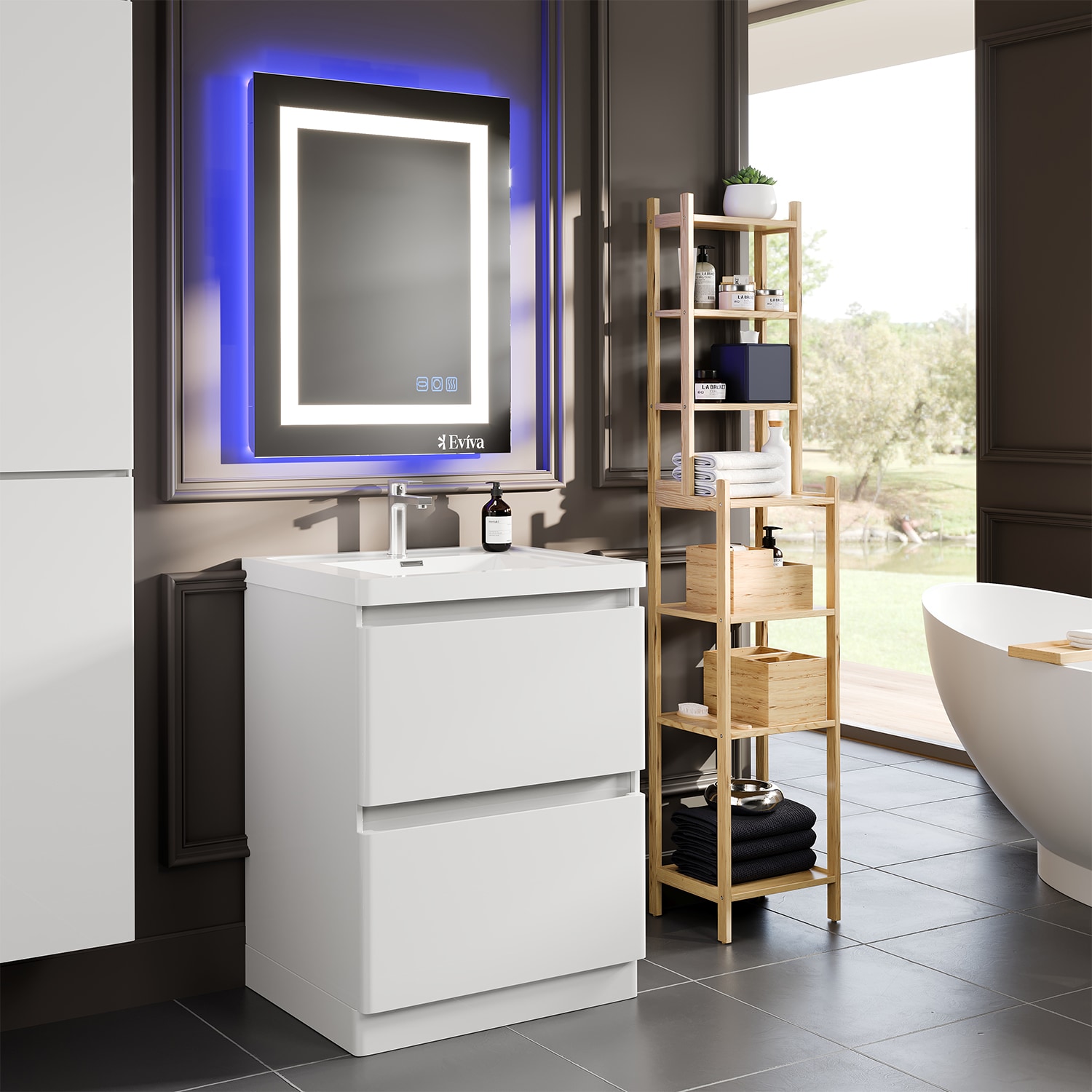 Eviva EVMR52-24X30-LED Framed-Bath-Mirrors - View #4
