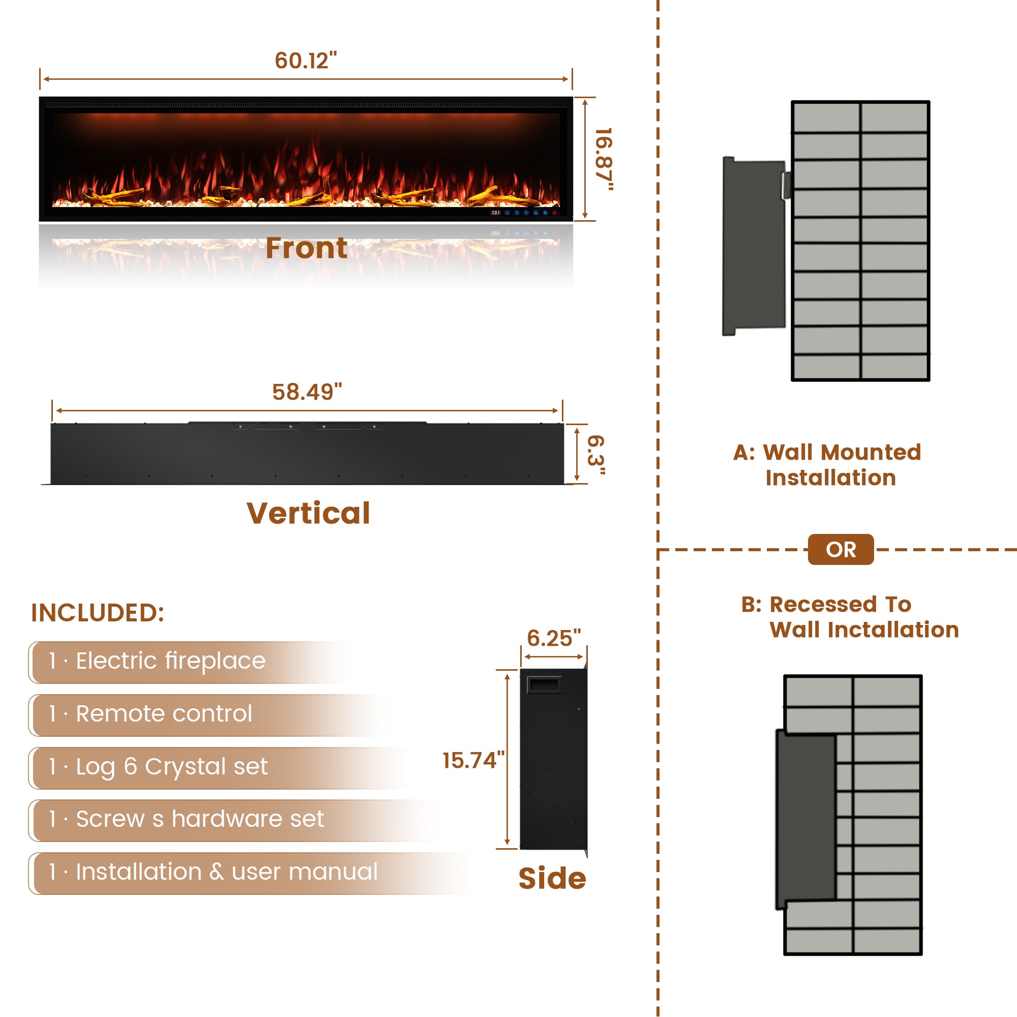 Boyel Living BL60BIZ Electric-Fireplaces - View #6