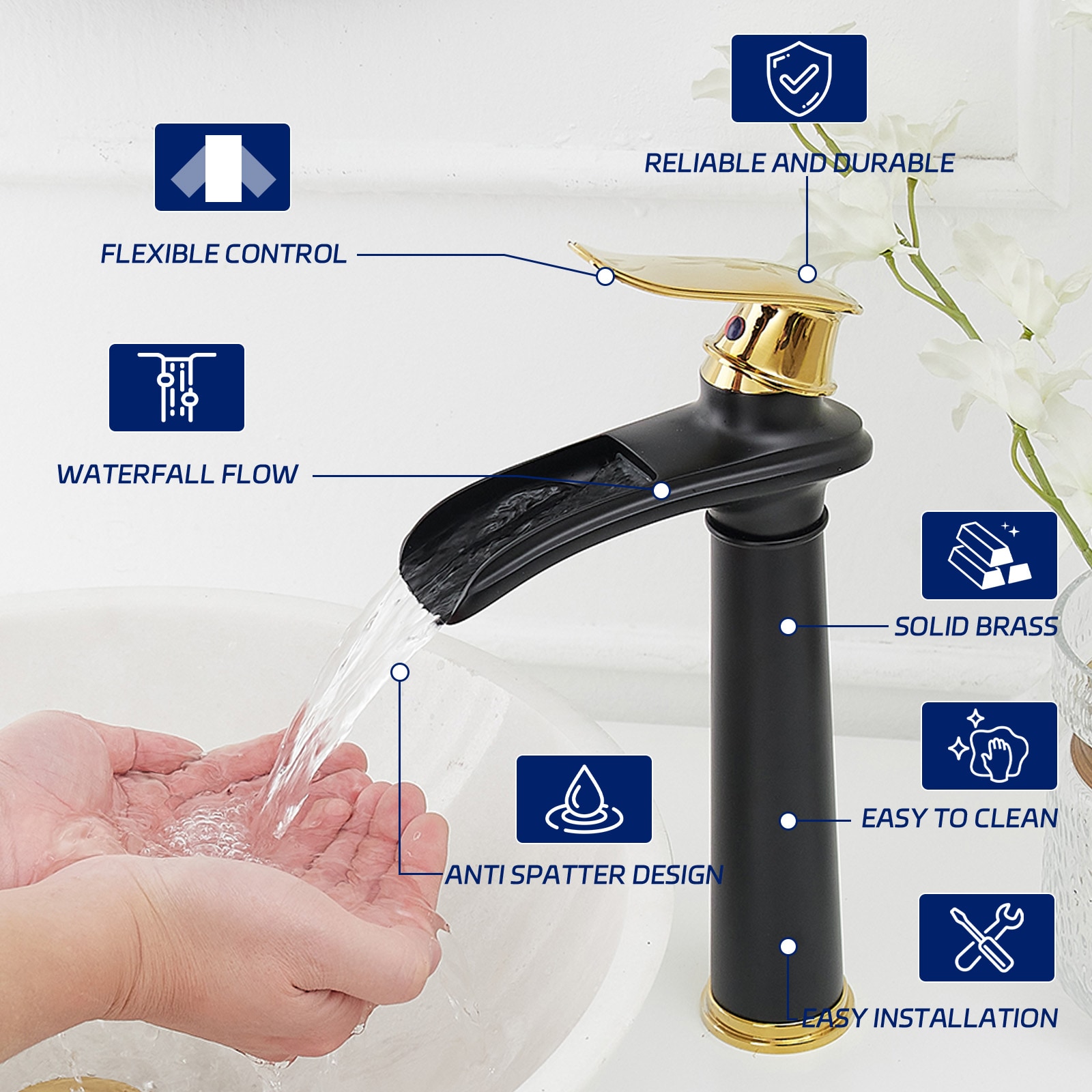 BWE A-96046H-GBK Lavatory-Faucets - View #4