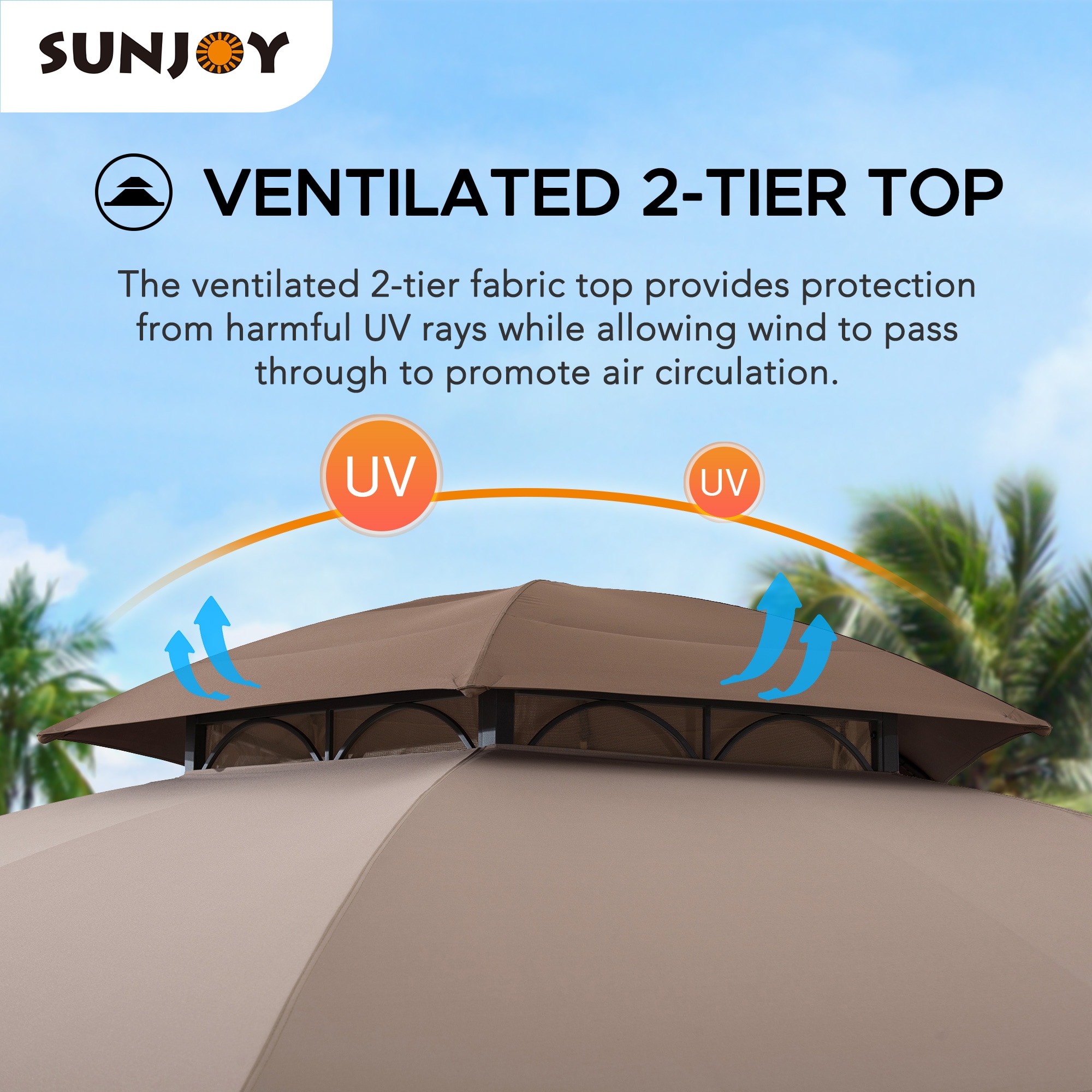 Sunjoy A101011800 Wood-Resin-Gazebos - View #7