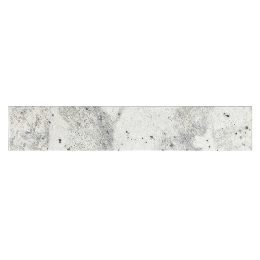 Bestview 261053 4-in H x 21.25-in L Glacier White Granite Bathroom Side Splash