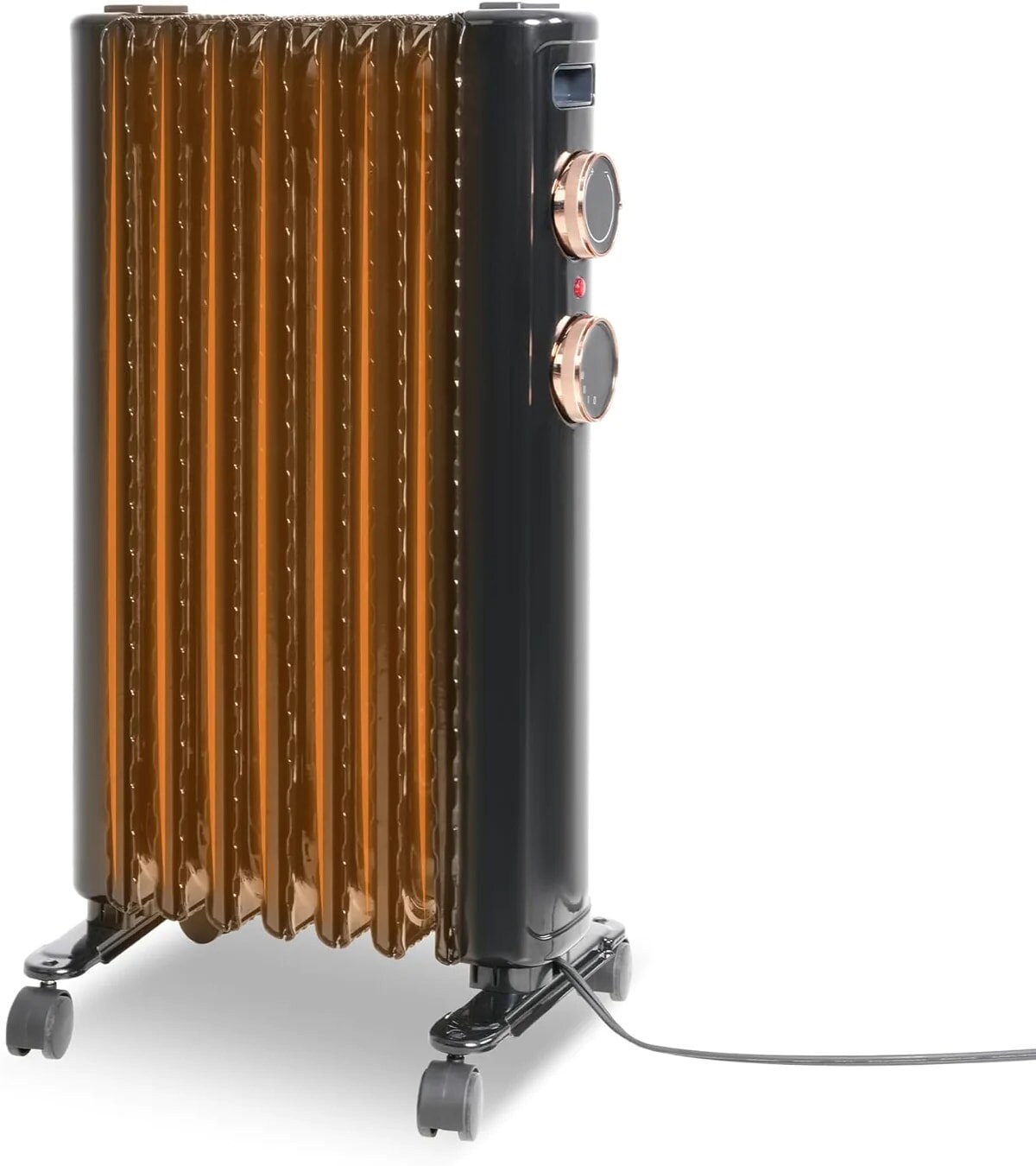 EdenDirect NCBK0408025 Up to 1500-Watt Oil-filled Radiant Compact Personal Indoor Electric Space Heater with Thermostat