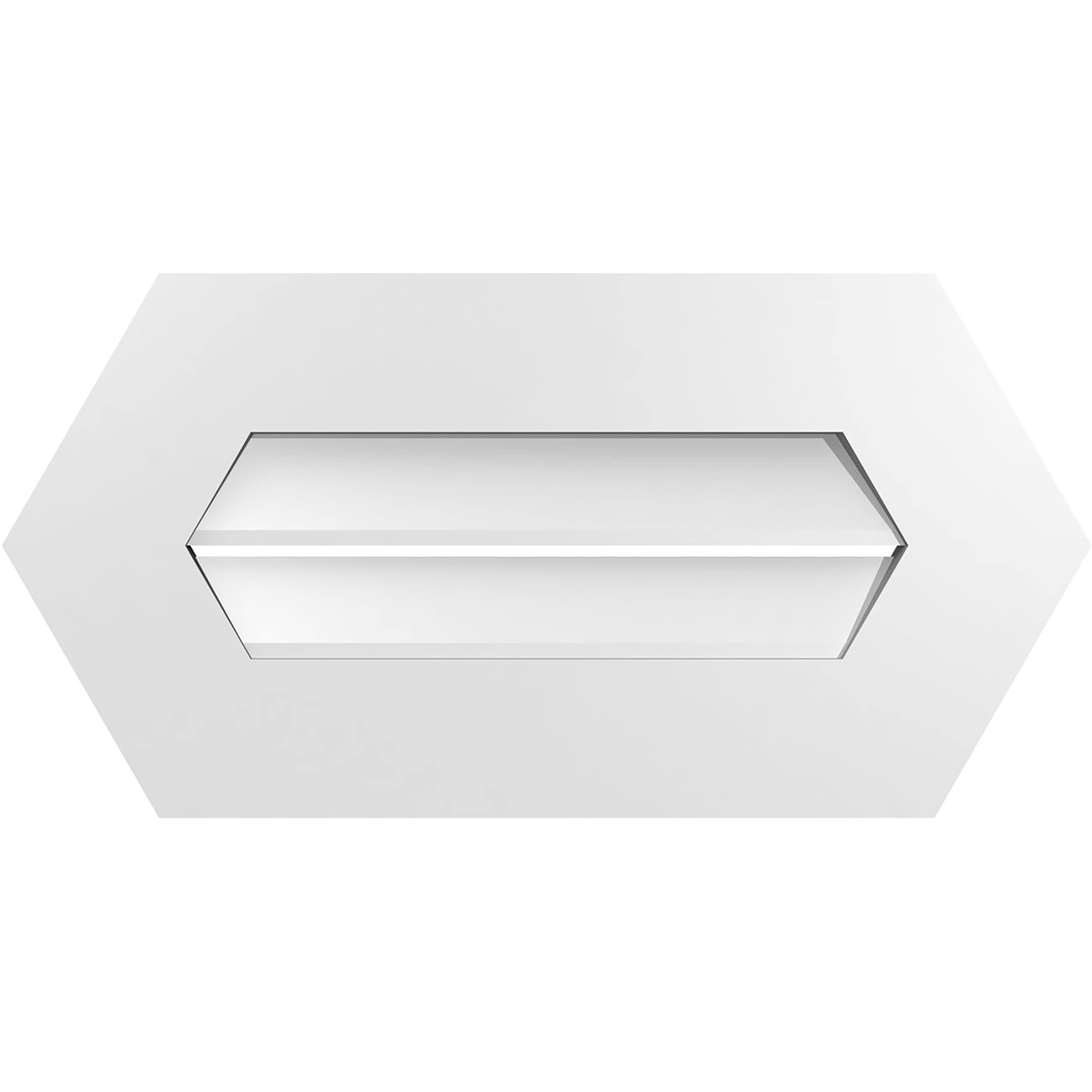 Ekena Millwork GVPHP24X1201SF 24-Inches x 12-Inches Off-white Peaked PVC Gable Louver Vent