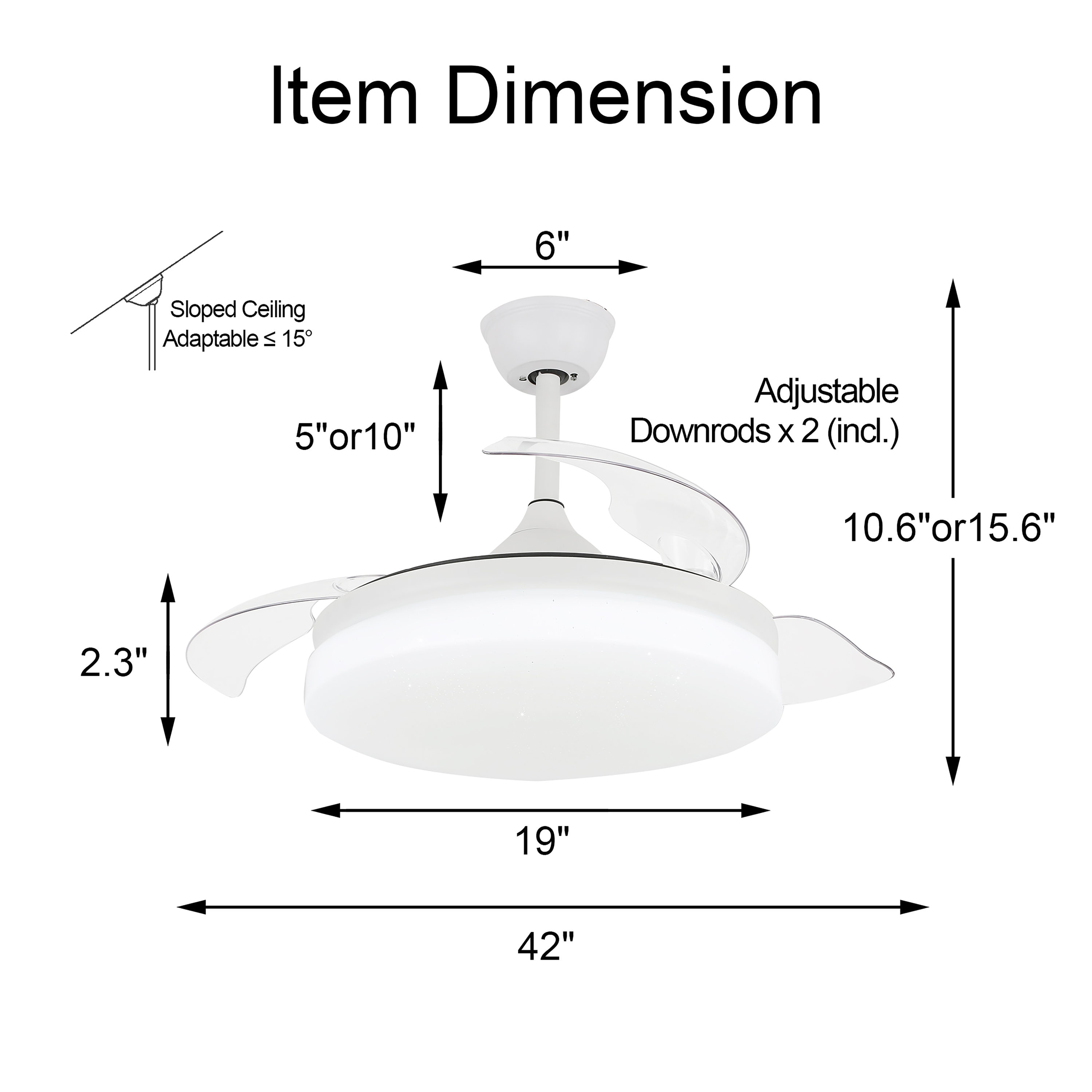 Bella Depot DC4263-W Ceiling-Fans - View #9