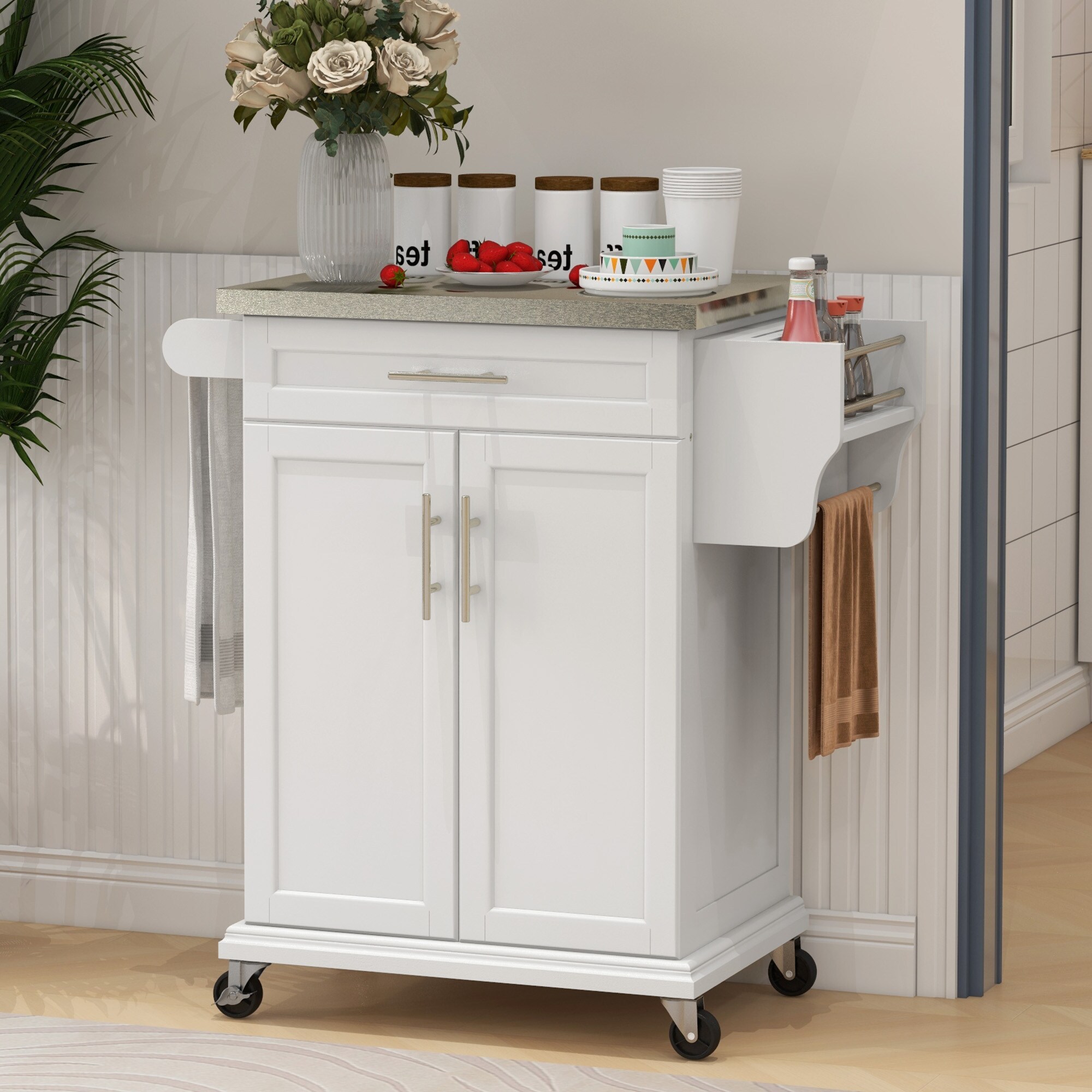 HomCom 801-055V81CW Kitchen-Furniture - View #2