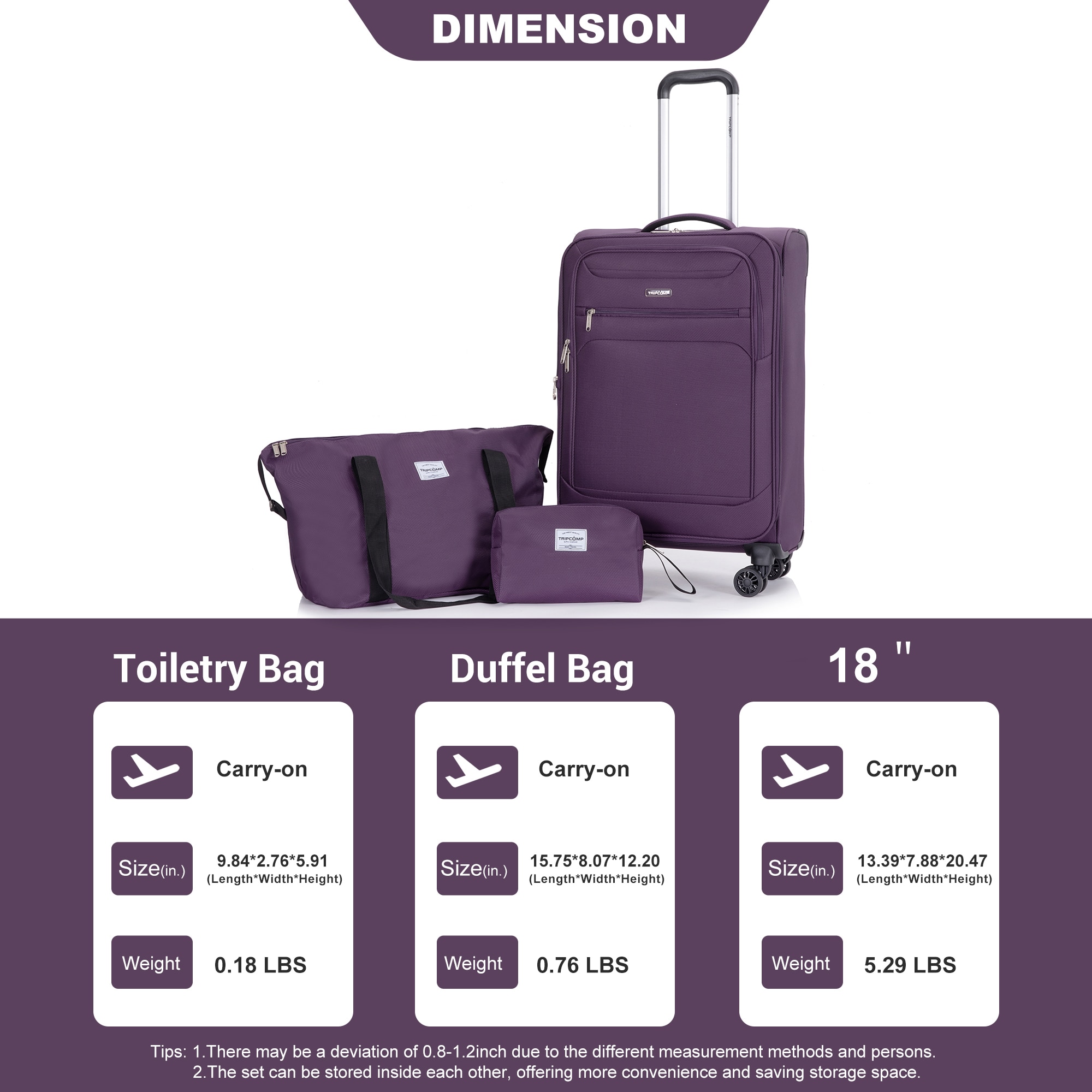 SINOFURN SYD9400002PP Luggage-And-Luggage-Sets - View #2
