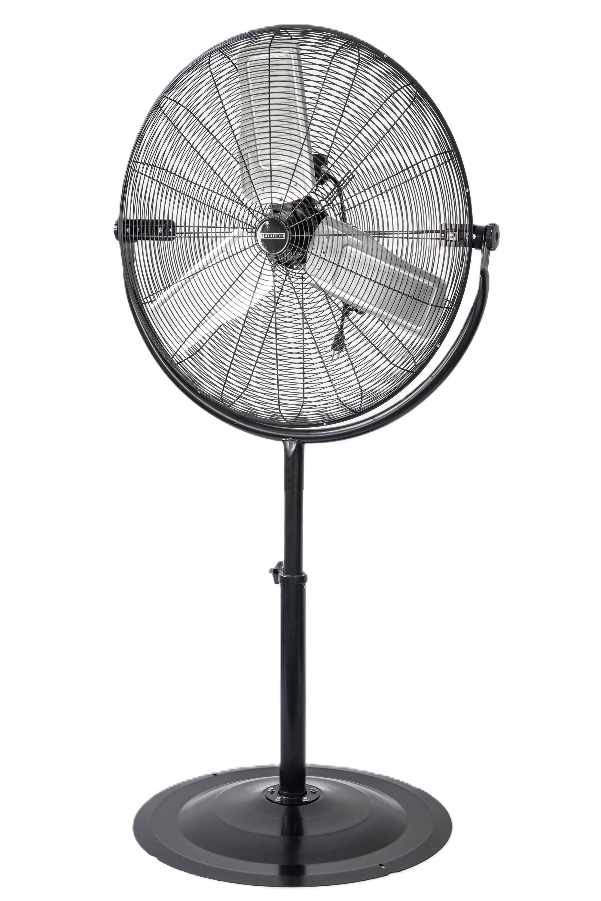 Utilitech SFSC1-750S 30-Inches 120 -Volt 3 -Speed High Velocity Indoor Black Pedestal Fan