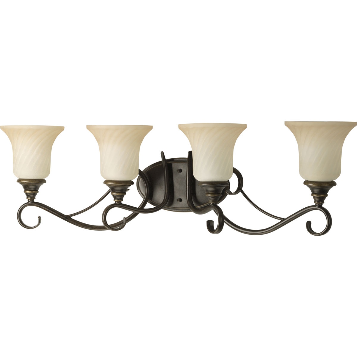 Progress Lighting P2786-77 Kensington 4-Light Forged Bronze Transitional Vanity Light