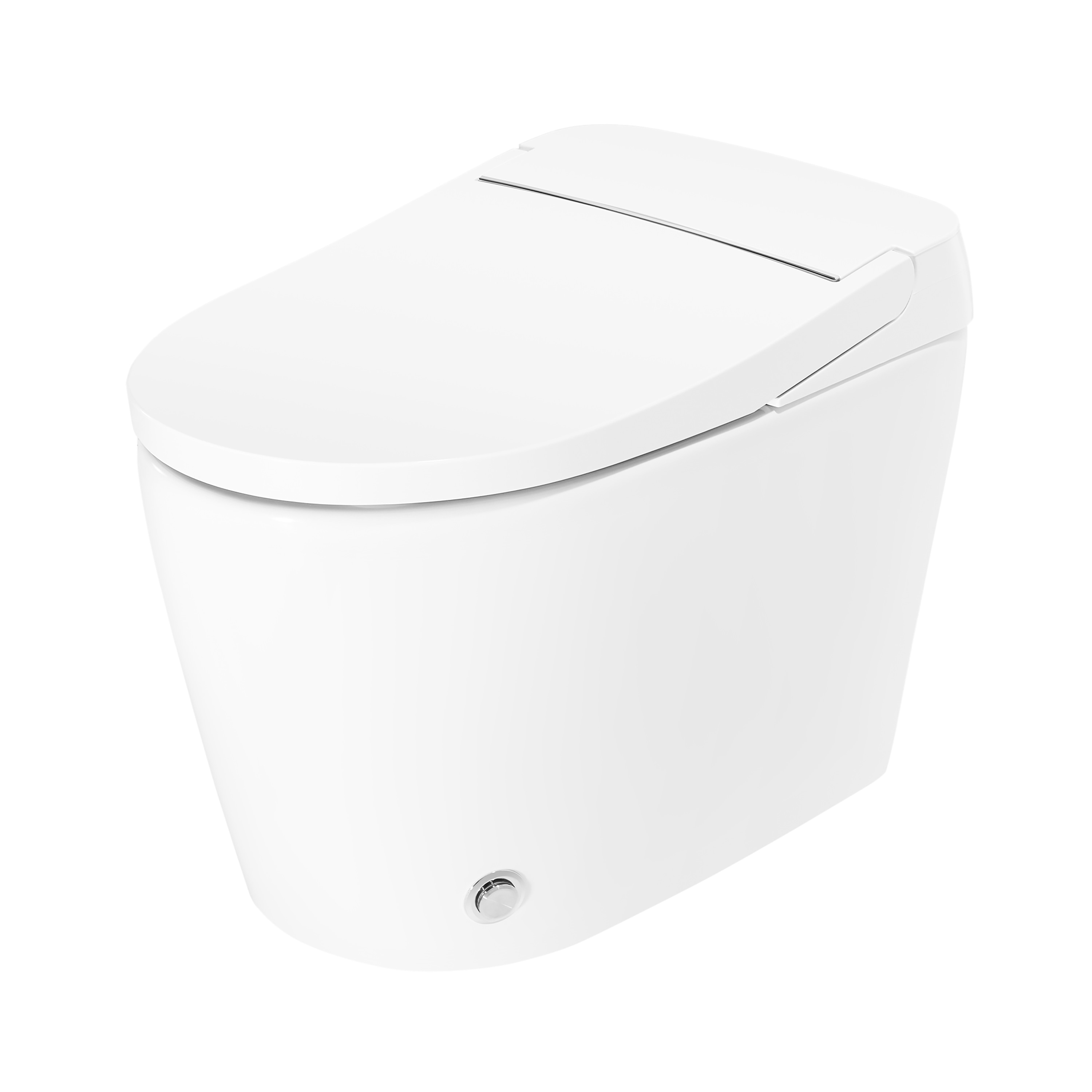 CASAINC CA-T105AWHITE White Single Elongated Chair Height Soft Close 1-piece 12-in Rough-In 1.28 GPF