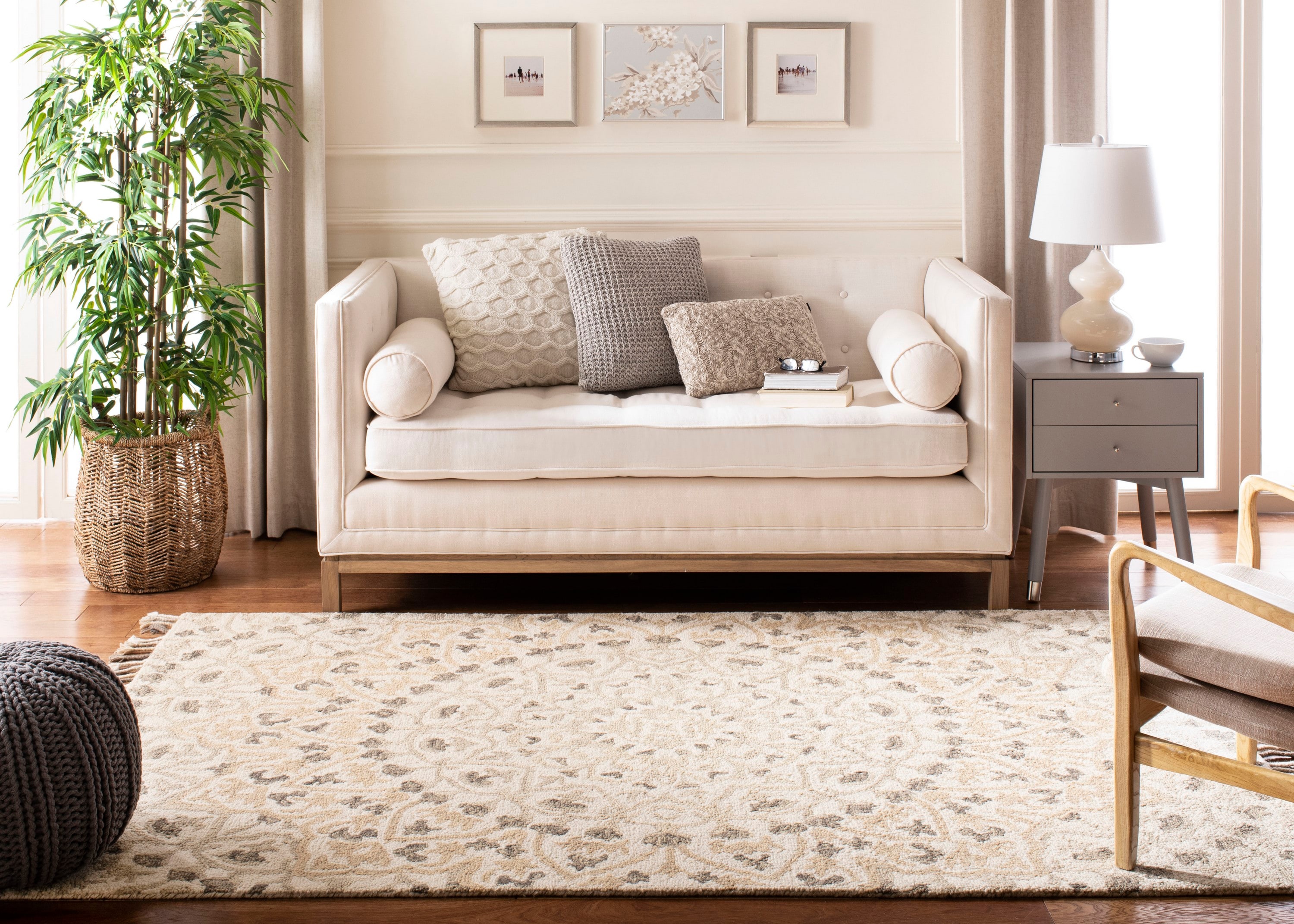 Ivory Elegance Hand-Tufted Wool Runner Rug - 2'3" x 8'
