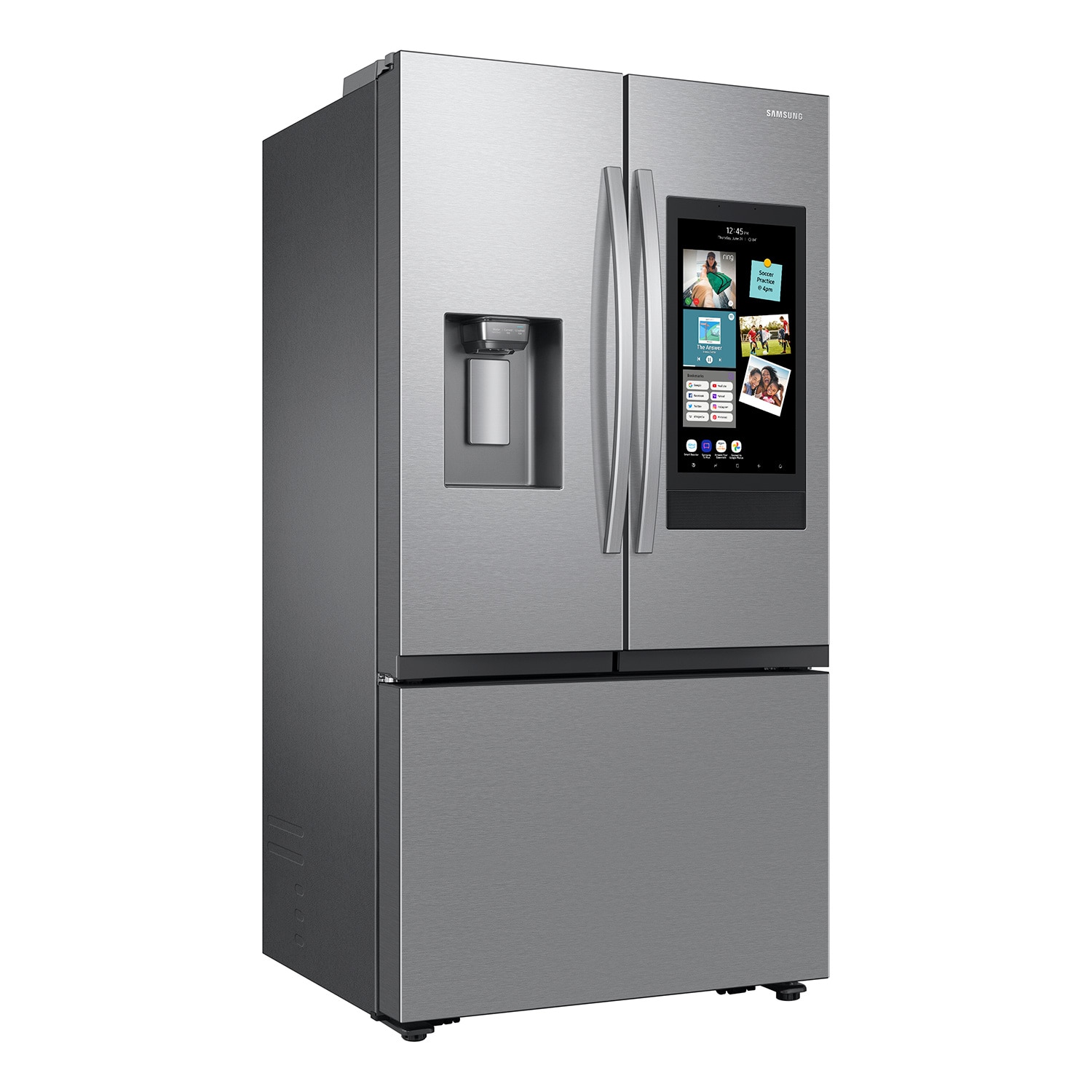 Samsung Mega Capacity 30.5-cu ft Smart French Door Refrigerator with Dual  Ice Maker (Matte Black Stainless) ENERGY STAR