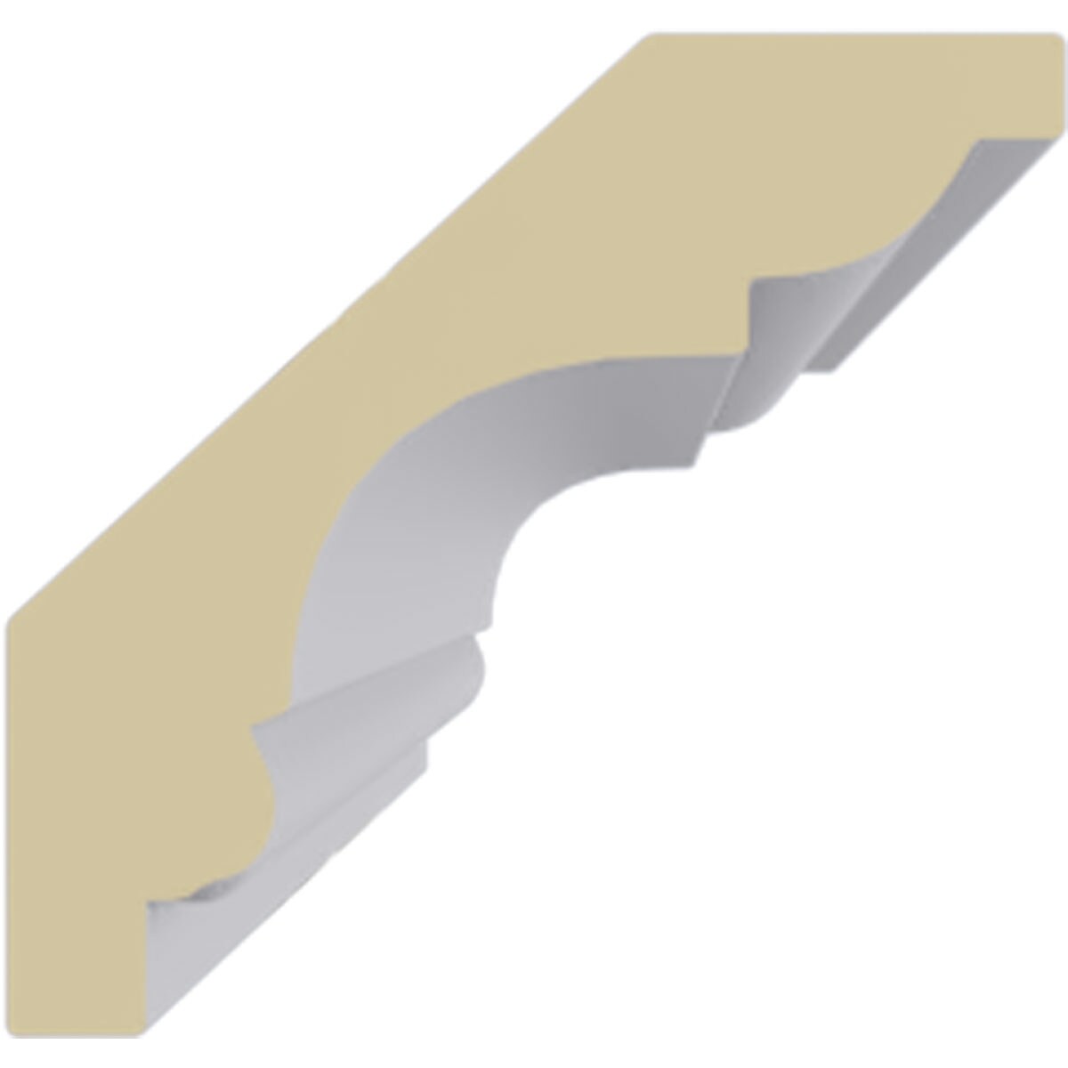 Edinburgh Roped Crown Moulding in White Urethane