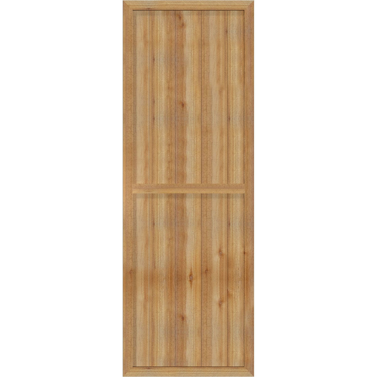 Ekena Millwork RBF06S26X077RWR 26.875-in W x 77-in H Unfinished Paintable/Stainable Board and batten Framed Wood Exterior Shutters ( 2 -Pack )