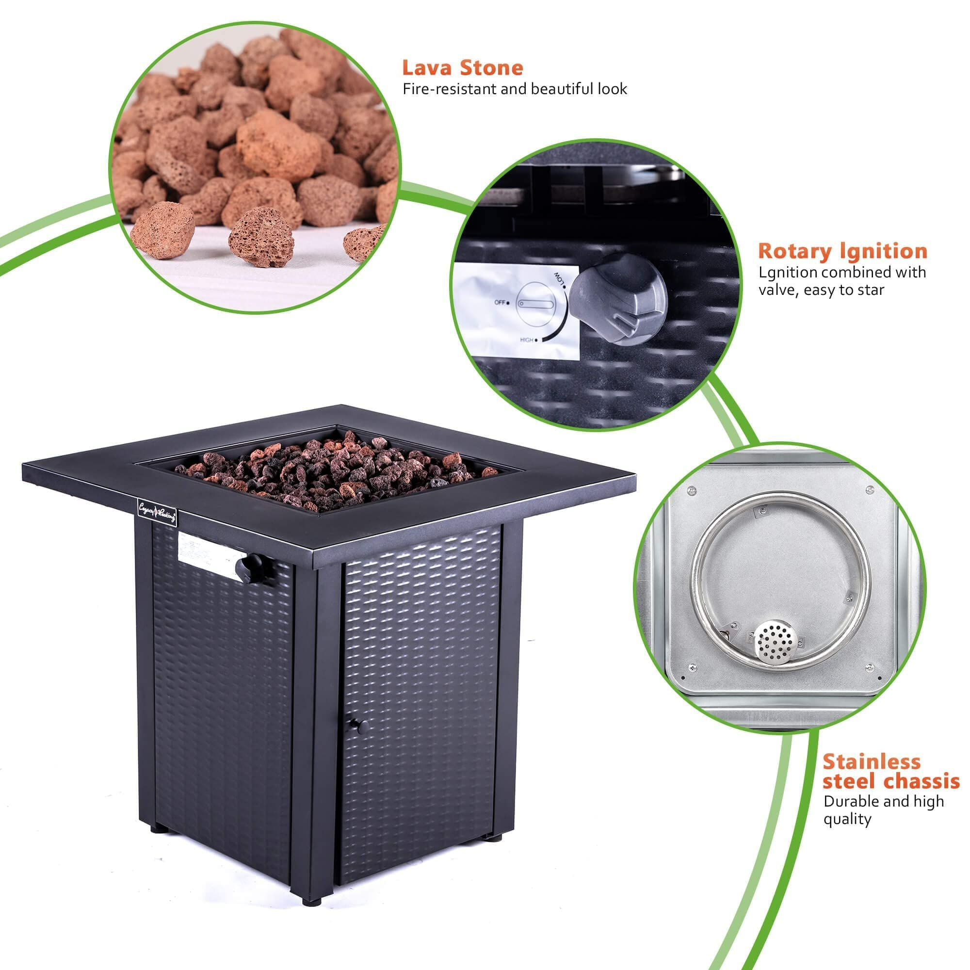 Miki Shinly HYMY-28WK-03MI Outdoor-Gas-Firepits - View #2