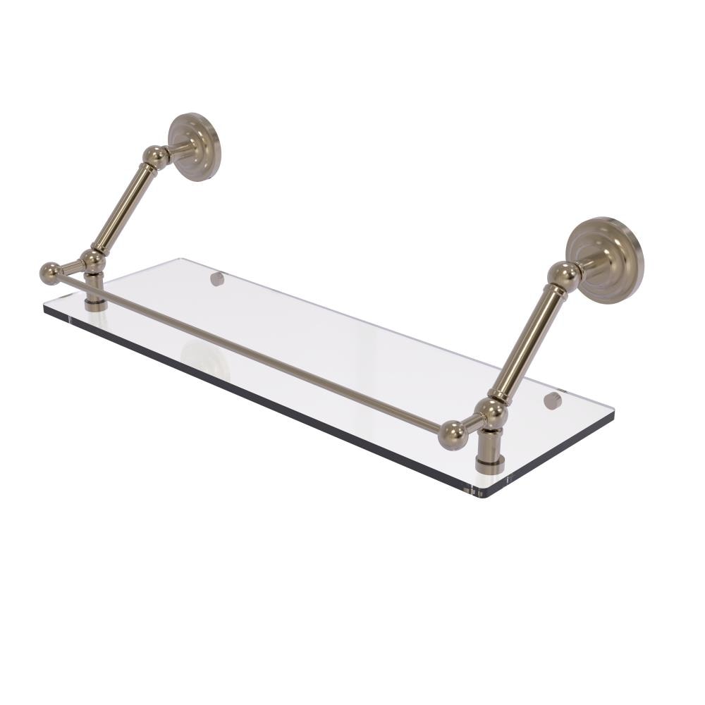 Allied Brass PQN-1-24-GAL-PEW Prestige Que New Antique Pewter Wall mount Bathroom Shelf ( 24-in x 8-in x 8-in )