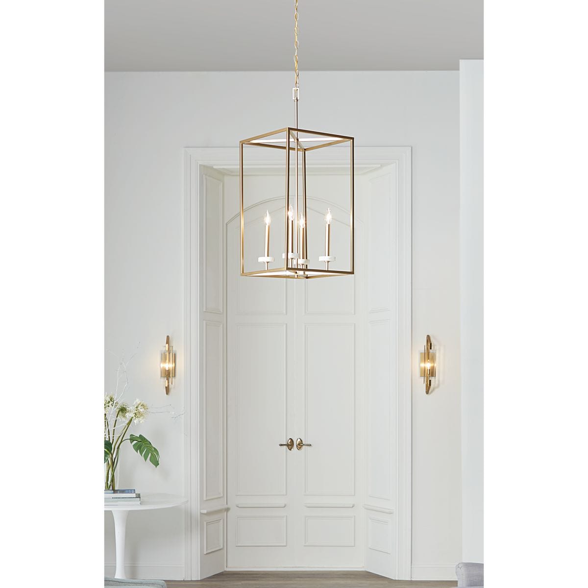 Cahill Brushed Bronze and Clear Glass Wall Sconce