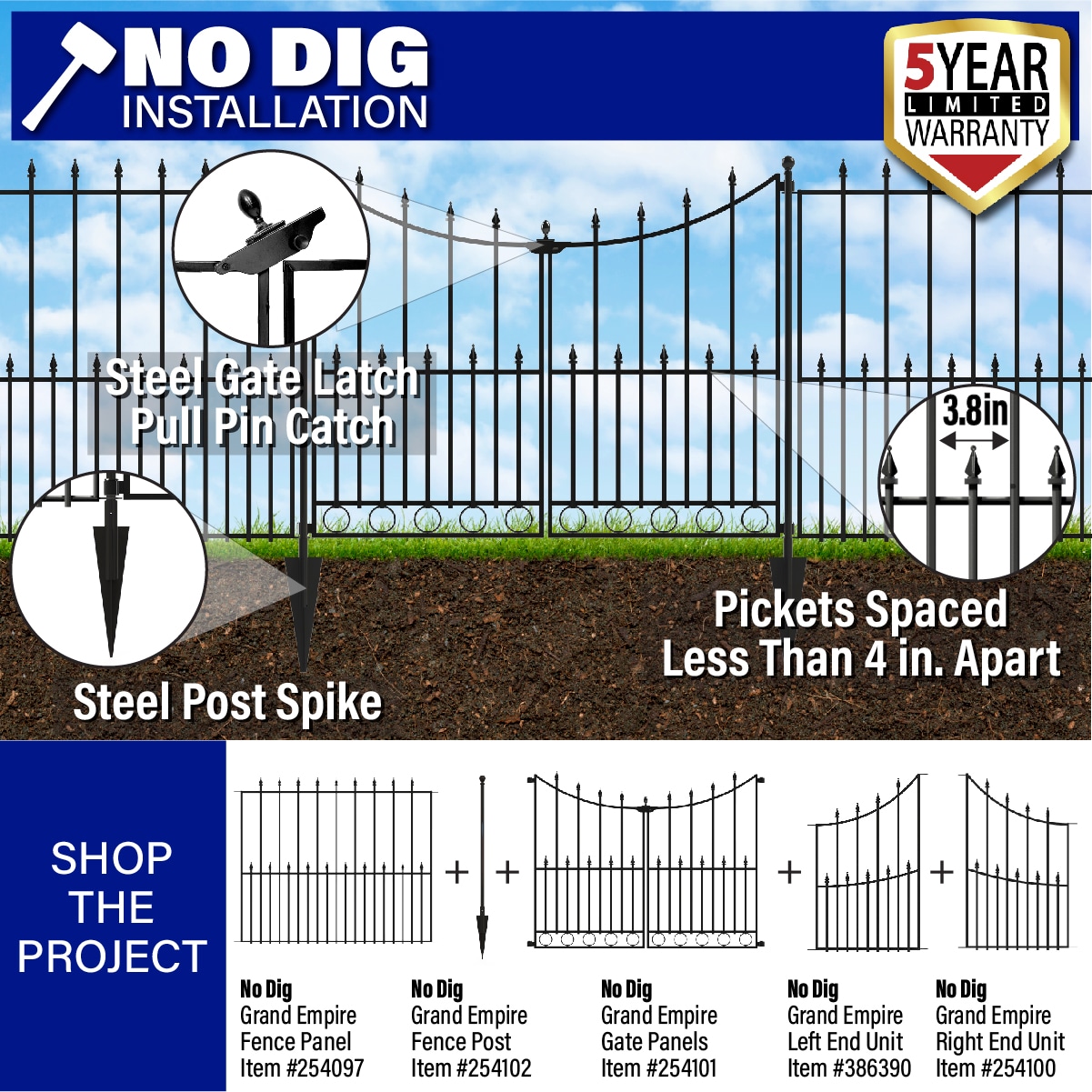 Lowes no deals dig fence