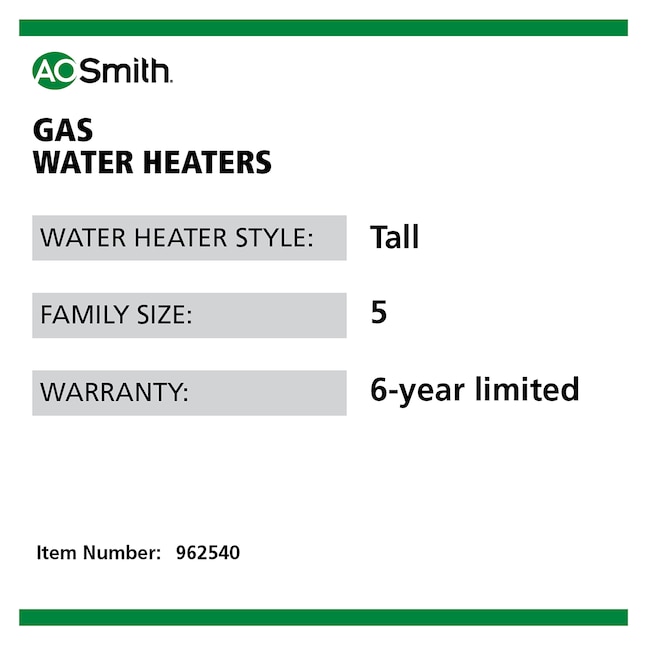 A.O. Smith G6N-T5040NVR Gas-Water-Heaters - View #10