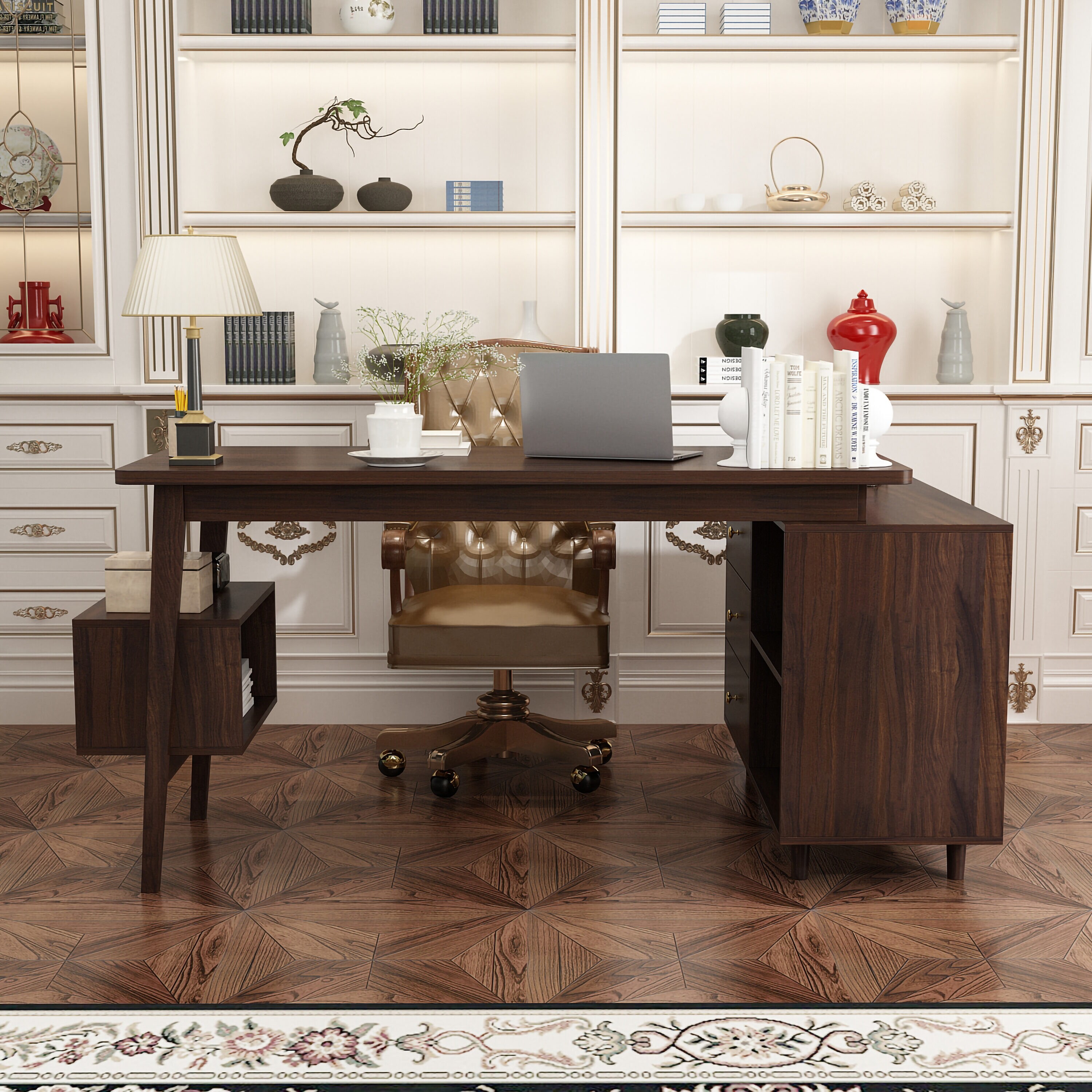 Luxurious Home Office Computer Desk Brayden Studio Size: 29.5 H x 63 W x 27.5 D