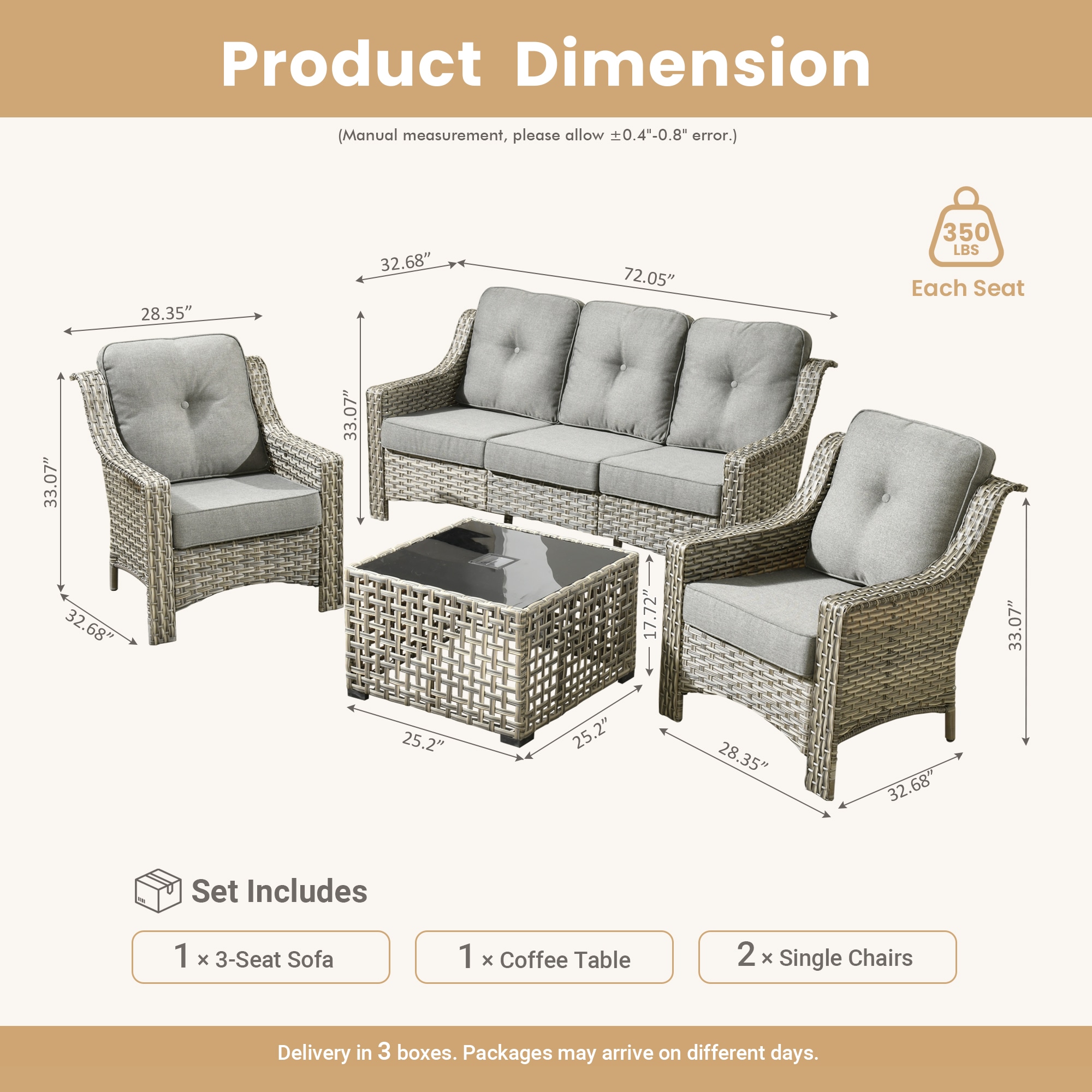 Ovios PD204 Patio-Conversation-Sets - View #6