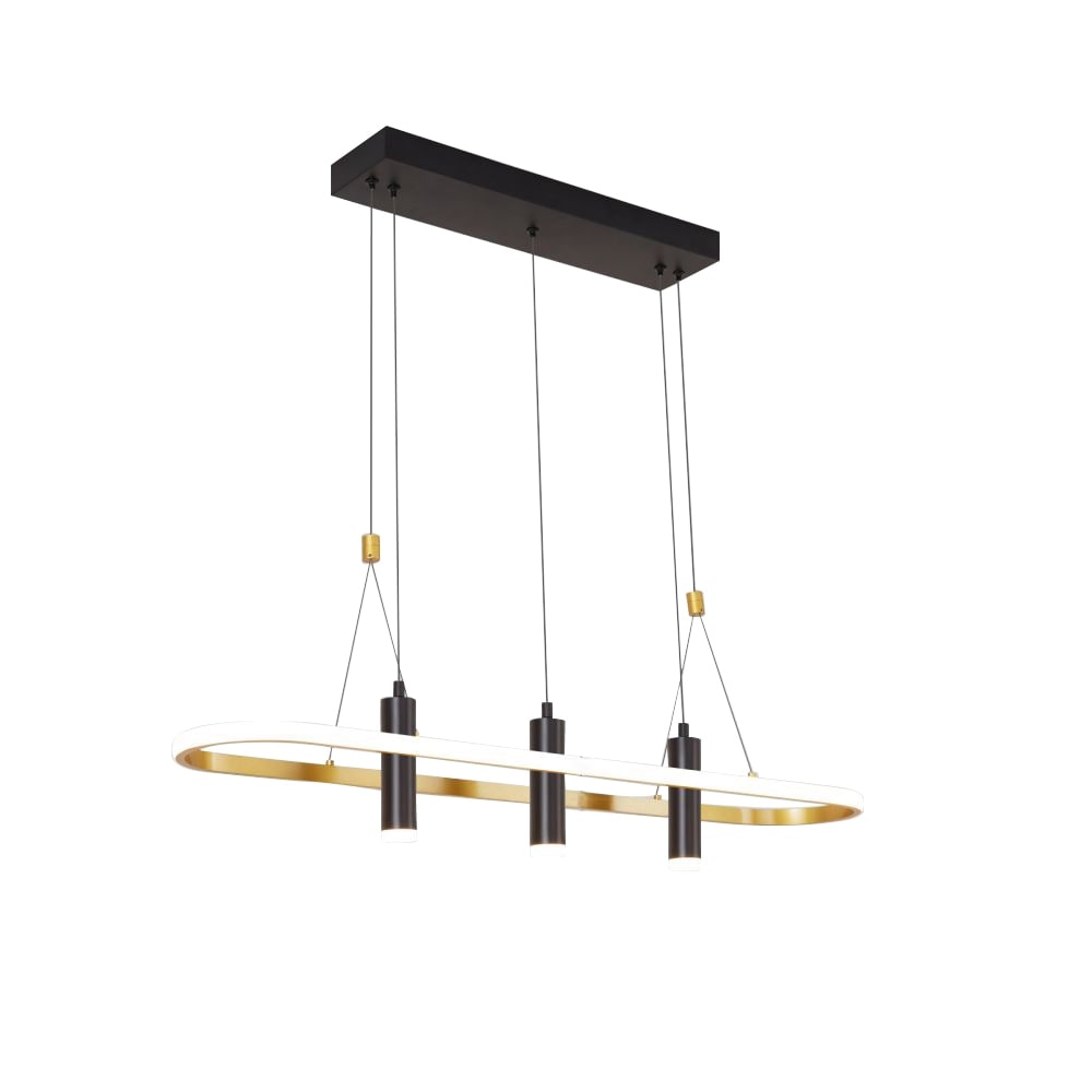 AAZJ LG-142524 Pendant linght 4 -Light black/gold Modern/contemporary Linear Hanging Pendant light