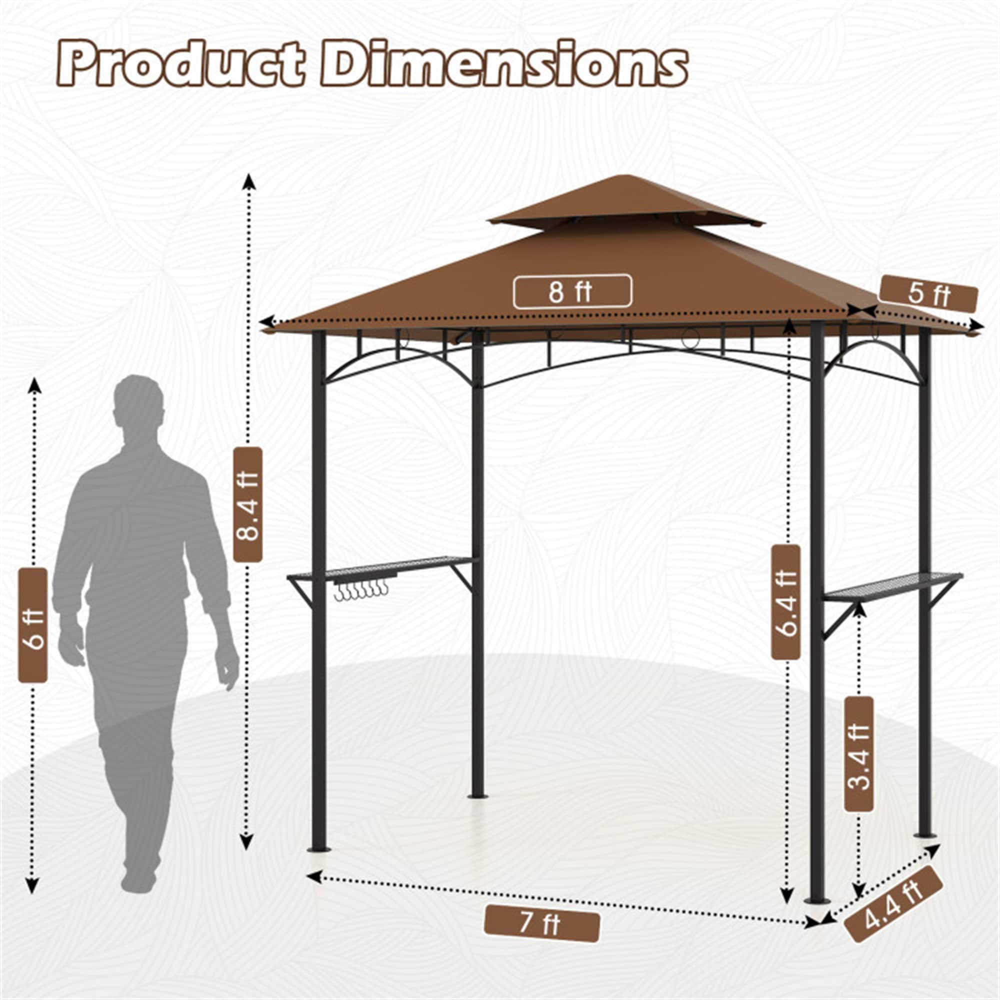 BABOOM BOM-0835BE-CO Wood-Resin-Gazebos - View #2
