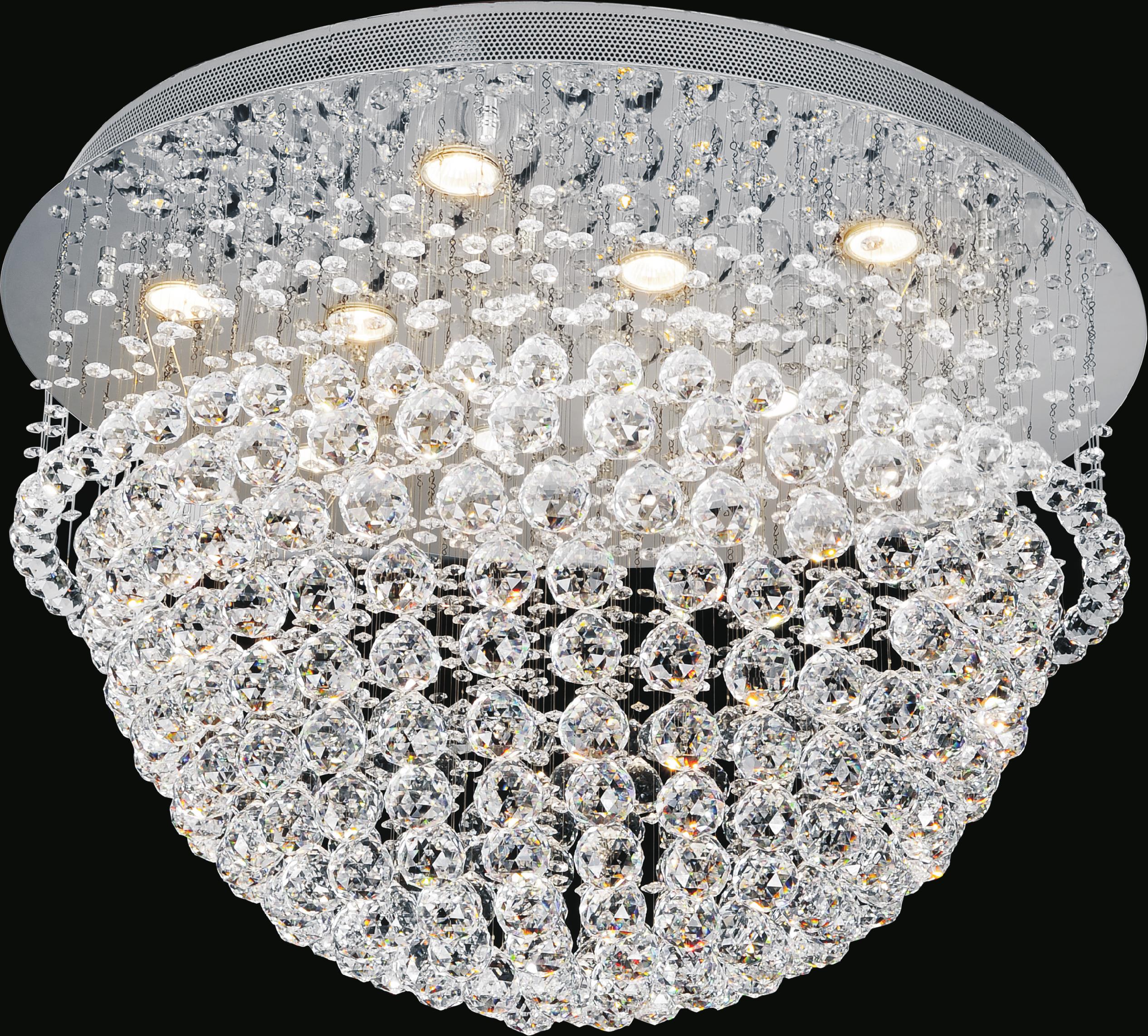 CWI Lighting 6613C26C Twinkle 11-Light 26-in Chrome Halogen Flush Mount Light