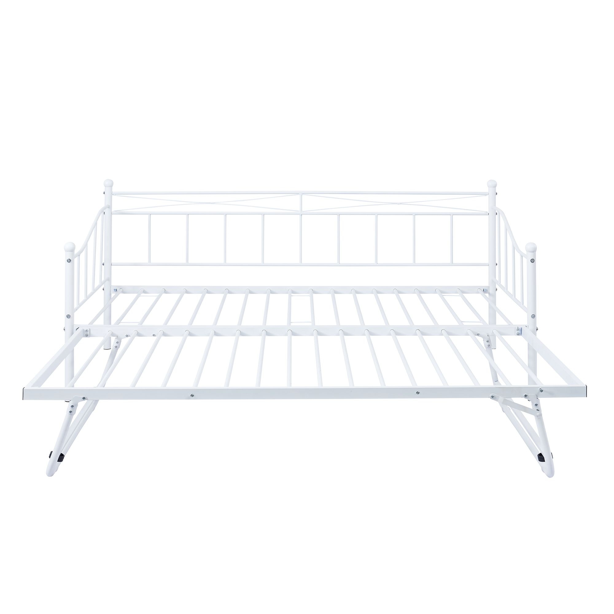 Yiekholo LL-0064AAK White Twin Metal Daybed Bed