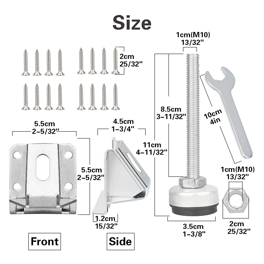 KHKFY LKH0817H446 Table-Leg-Hardware - View #6