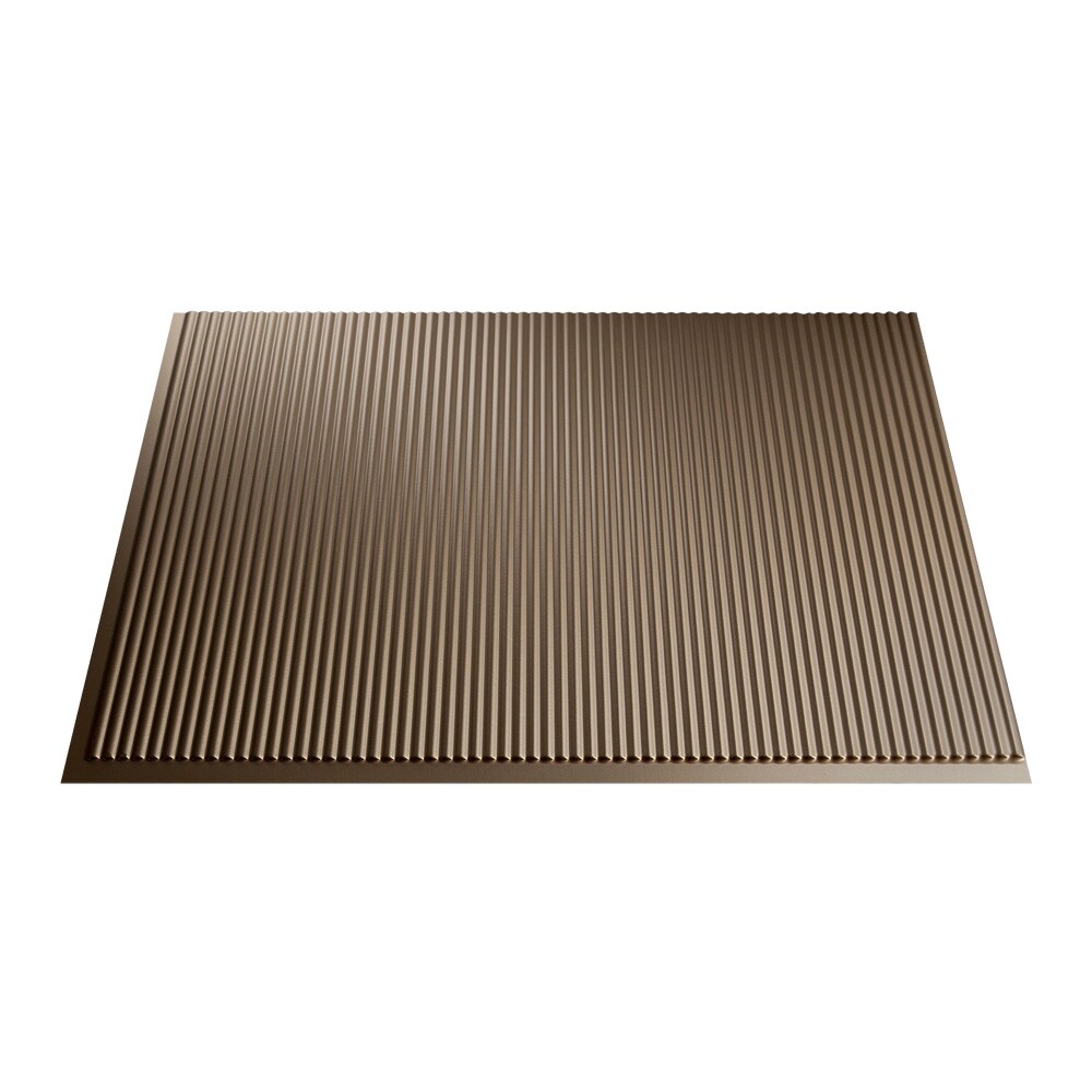 Fasade Rib 18.5-in x 24.5-in Argent Bronze Backsplash Panels in the ...