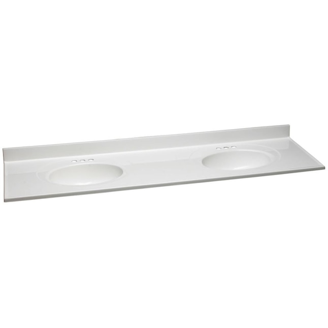 Design House 73-in Solid White Cultured Marble Bathroom Vanity Top at ...