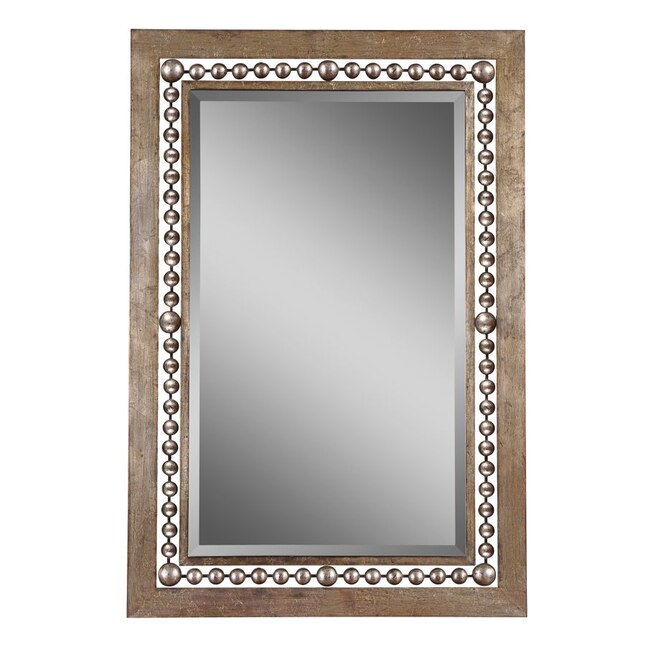 Undertones Beveled Wall Mirror At, Silver Leaf Beveled Wall Mirror