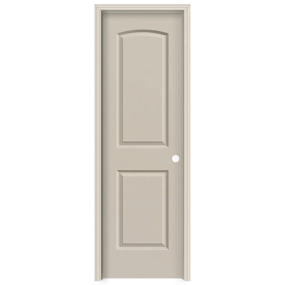 RELIABILT 28-in x 80-in Hollow Core 2-panel Round Top Left Hand Smooth Primed Molded Composite Split Jamb Single Prehung Interior Door (366 Casing) -  10131277