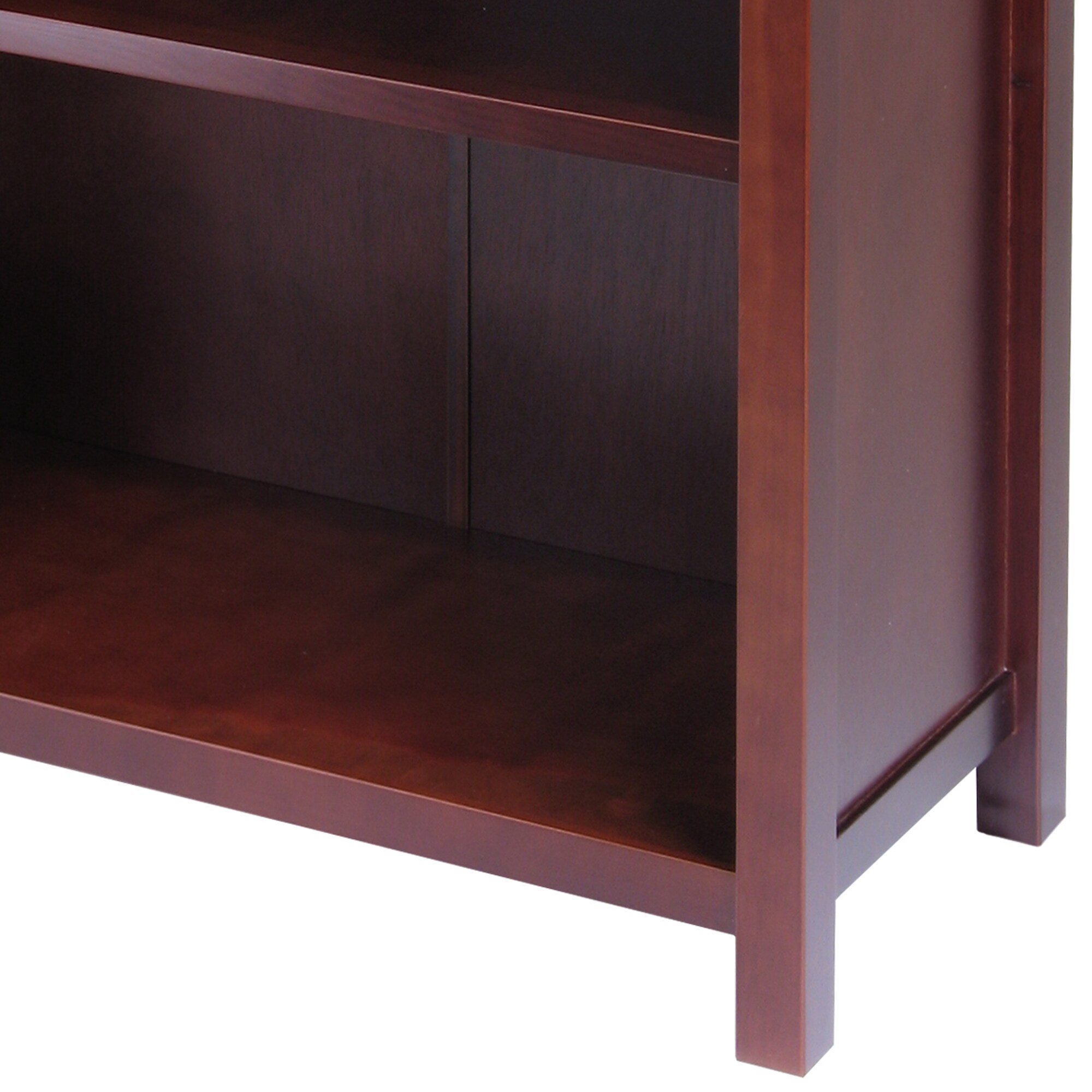 30 3 Tier Milan Storage Shelf or Bookshelf Long Walnut - Winsome