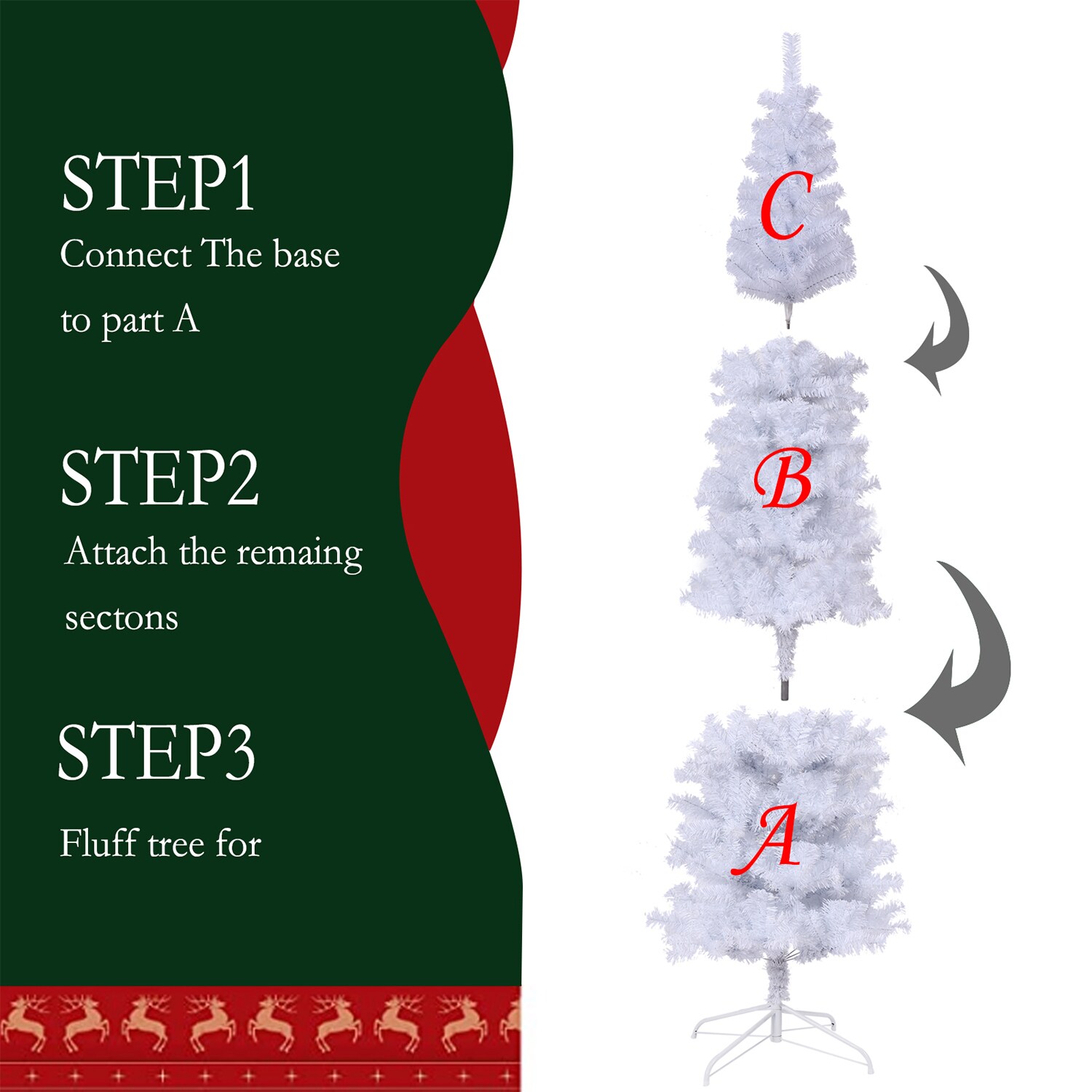 WELLFOR YA735575WH Artificial-Christmas-Trees - View #6