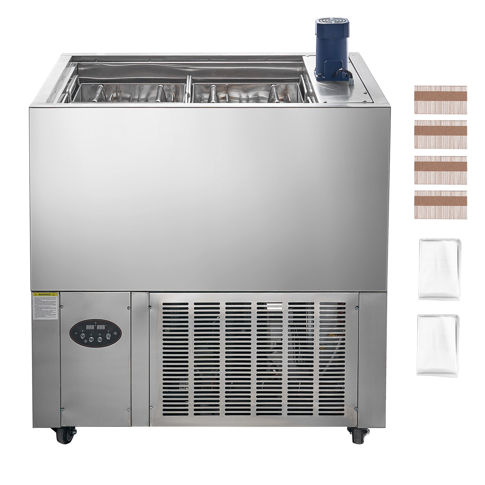 VEVOR Commercial Popsicle Machine, 4 Mould Set - 120 PCS Ice Pops Making Machine, Stainless Steel Commercial Ice Lolly Maker, Ice Sticks Popsicle Machine for Bar, Cafes, Milktea Store (30PCS / Mould S #SYBBJ4M30000ISXBGV1