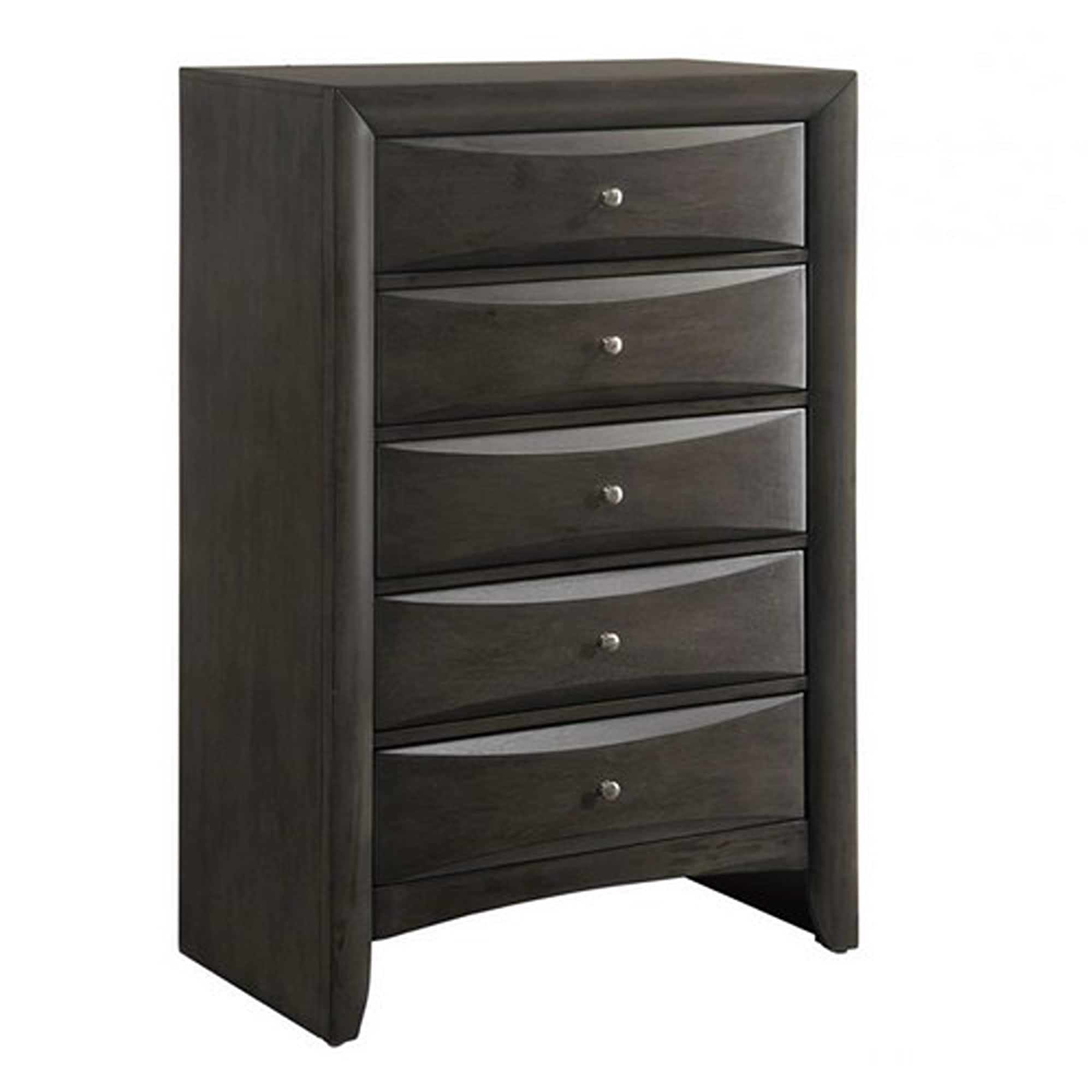 Benzara BM215283 Gray Accent Chest